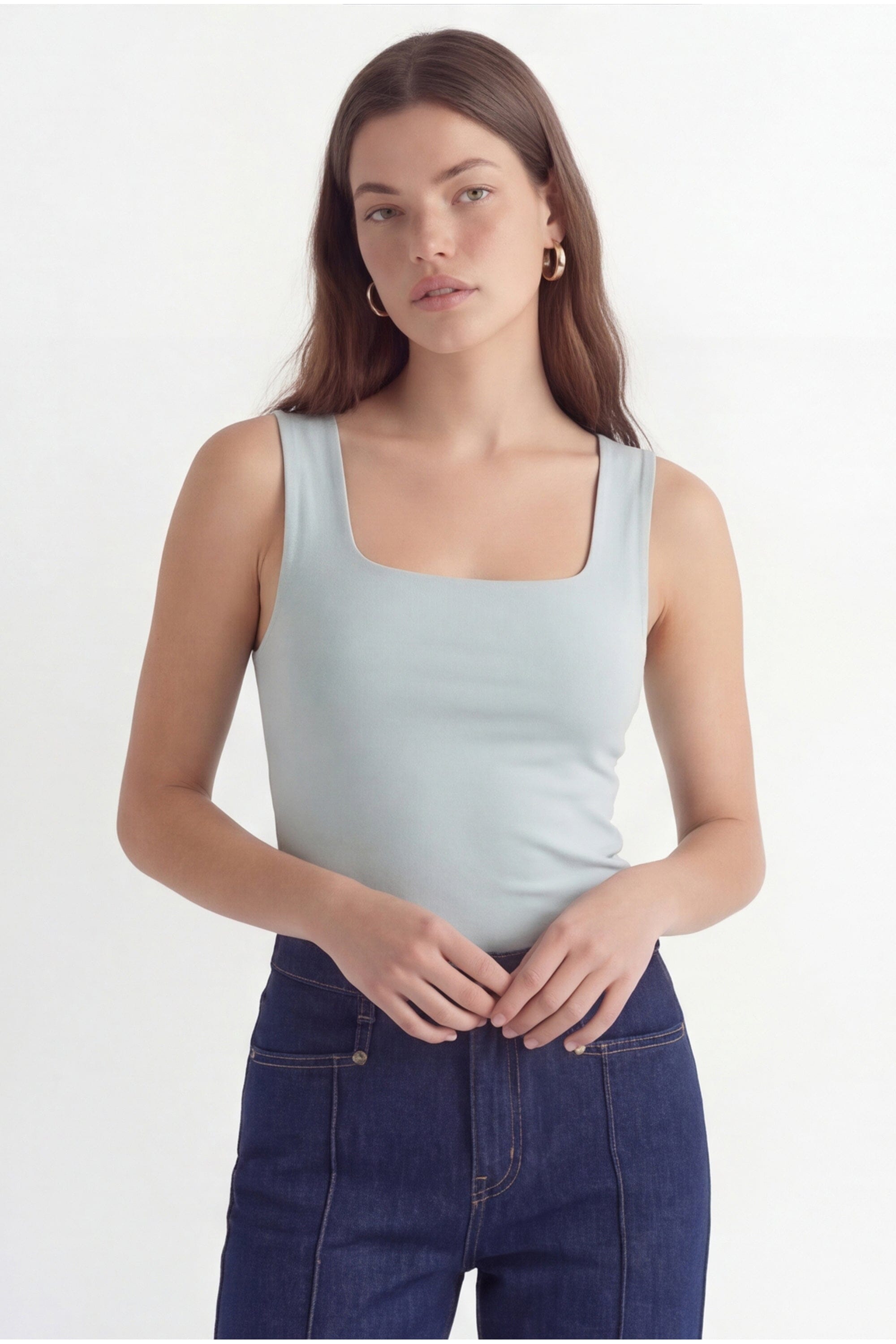 DEBARDEUR COL CARRÉ - CAPRICE - CELADON TEE SHIRT NEW KOOKAI Mode Kookai