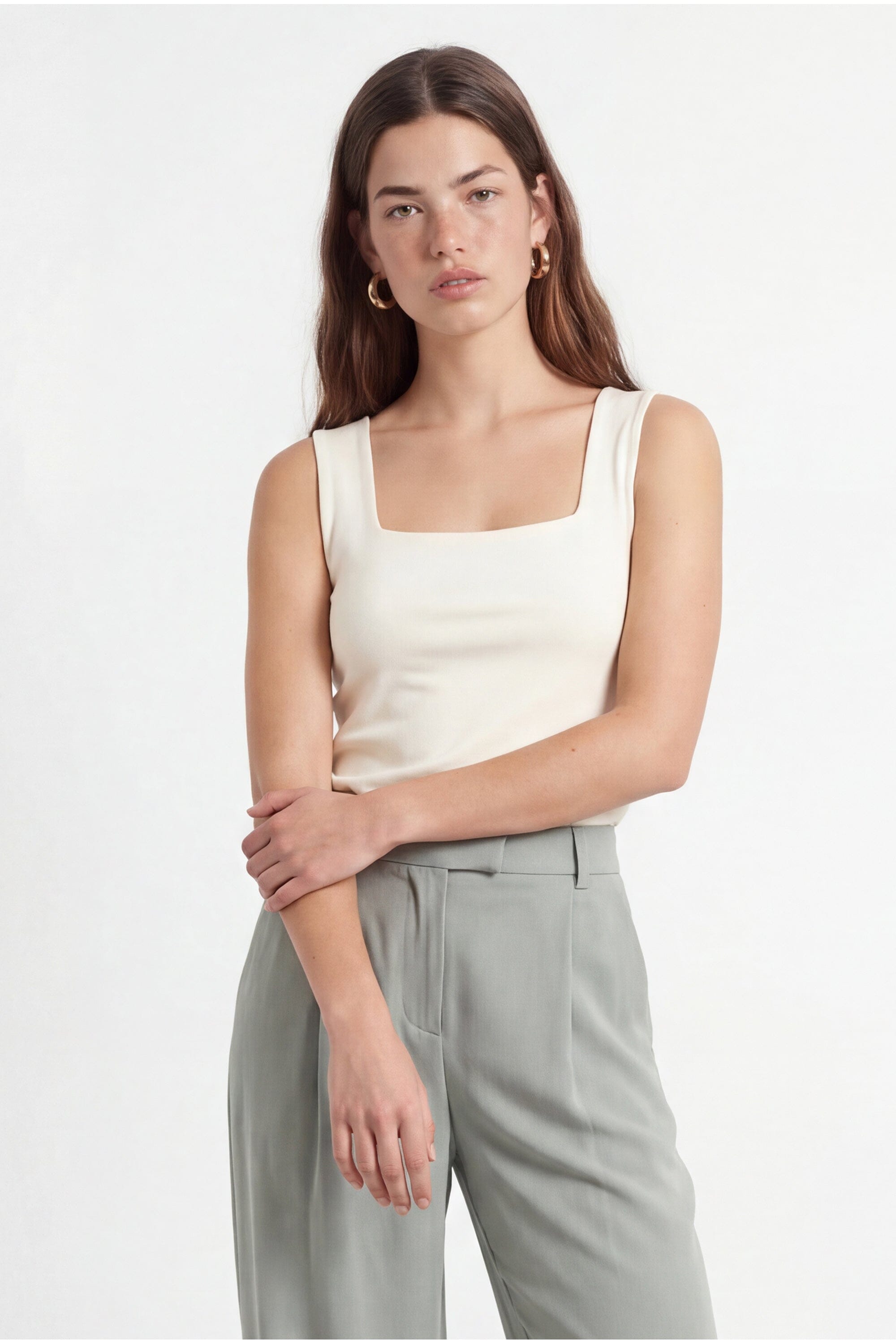 DEBARDEUR COL CARRÉ - CAPRICE - ECRU TEE SHIRT NEW KOOKAI Mode Kookai