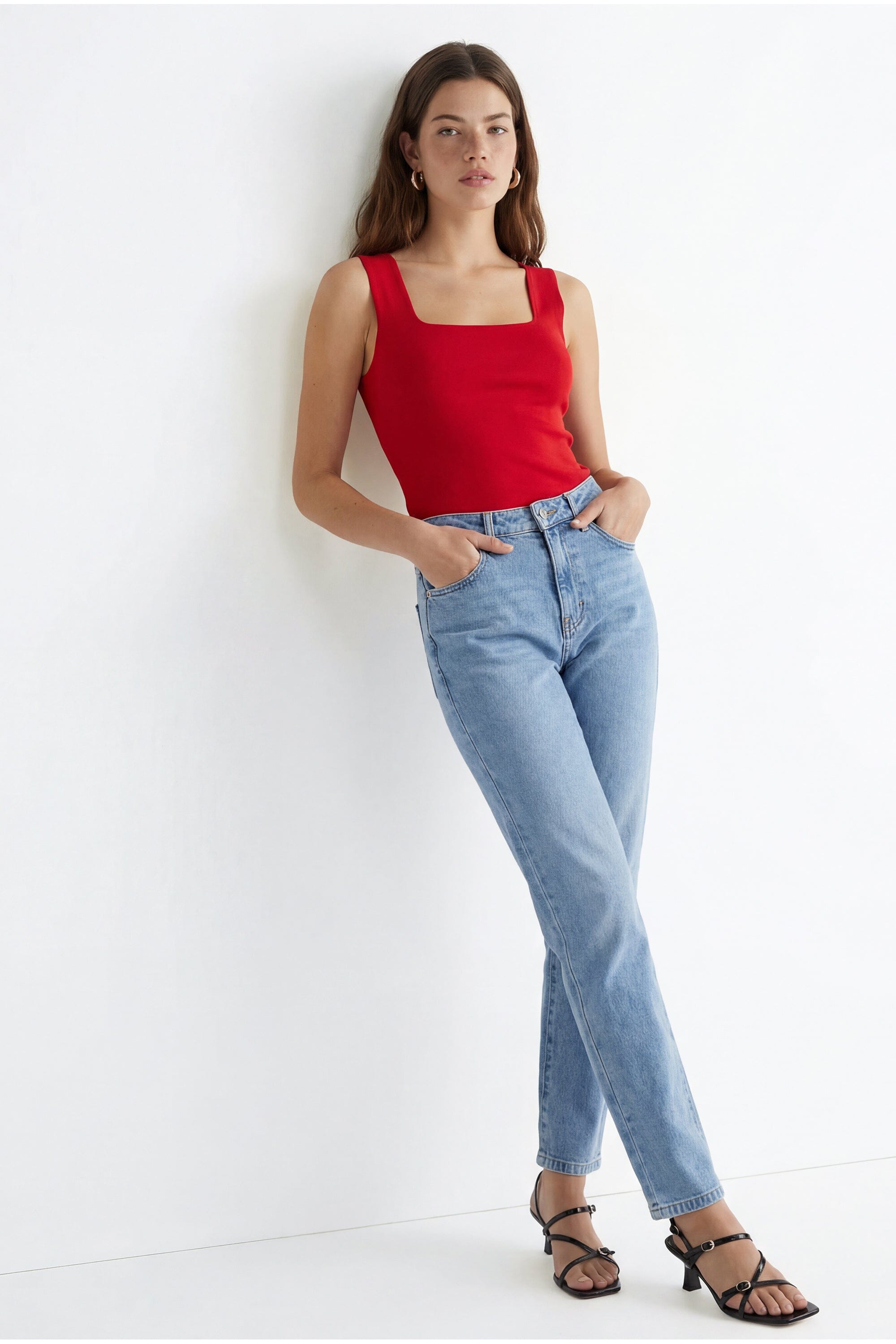 DEBARDEUR COL CARRÉ - CAPRICE - GRENAT TEE SHIRT NEW KOOKAI Mode Kookai