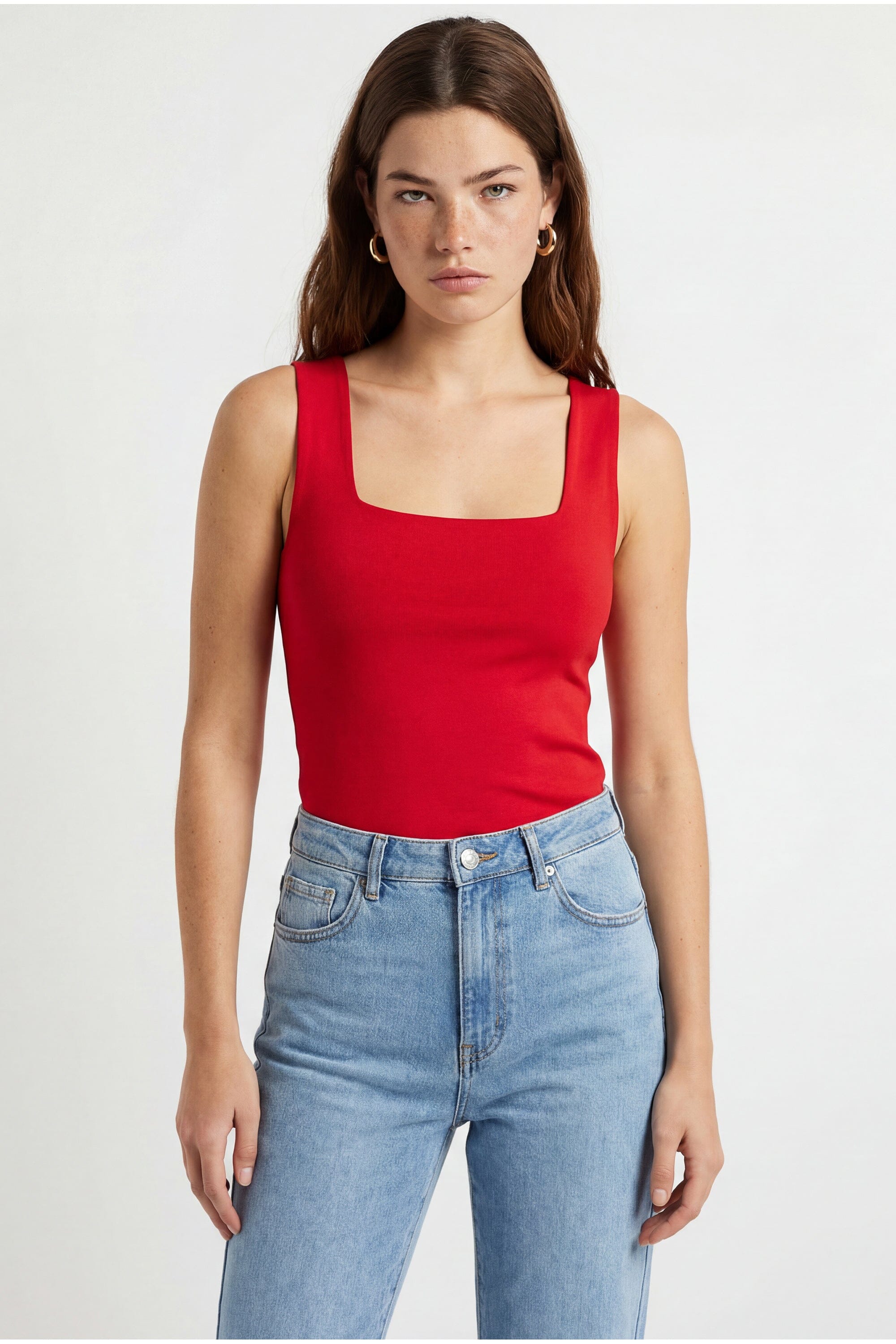 DEBARDEUR COL CARRÉ - CAPRICE - GRENAT TEE SHIRT NEW KOOKAI Mode Kookai