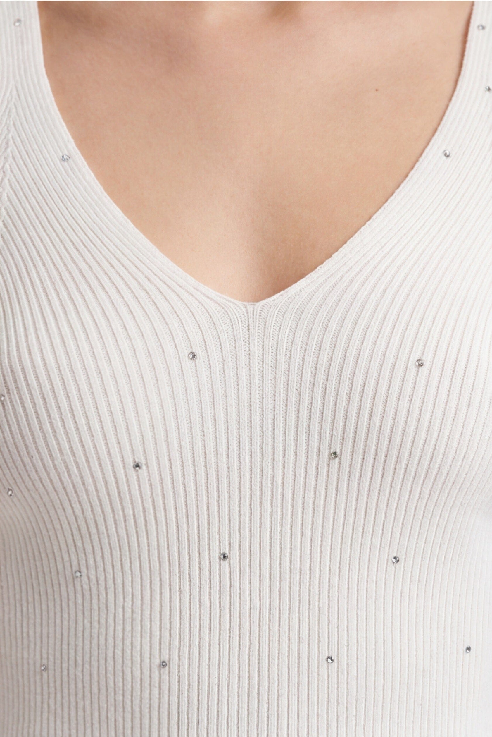 DEBARDEUR COL V - LOLITA - OFF WHITE PULL NEW KOOKAI Mode Kookai