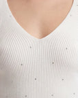 DEBARDEUR COL V - LOLITA PARTY - OFF WHITE PULL NEW KOOKAI Mode Kookai