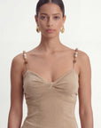 DEBARDEUR - COSIMA - BEIGE TEE SHIRT NEW KOOKAI Mode Kookai