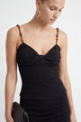 DEBARDEUR - COSIMA - NOIR TEE SHIRT NEW KOOKAI Mode Kookai