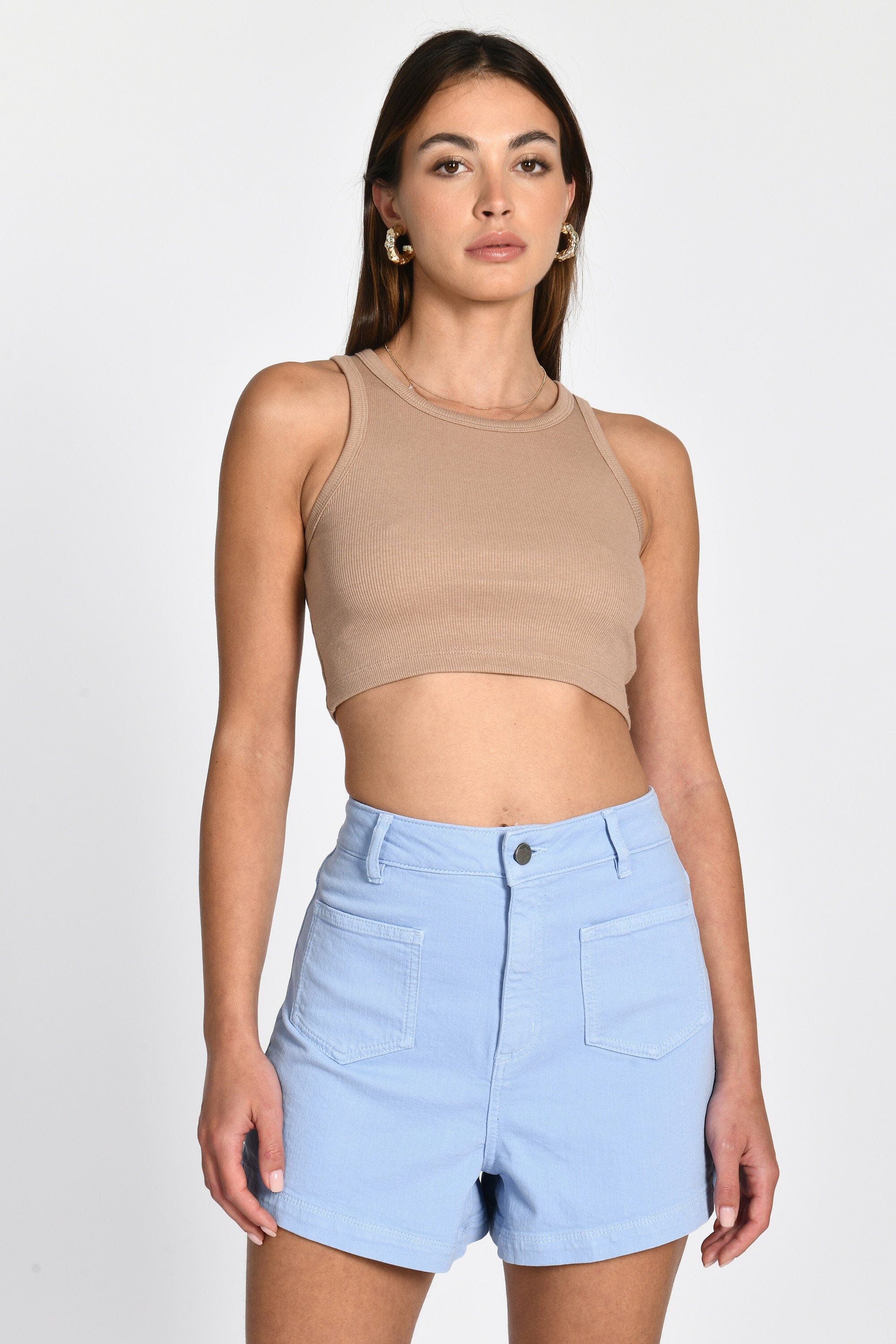 DEBARDEUR CÔTELÉ CHLOÉ BEIGE TEE SHIRT KOOKAI Mode Kookai