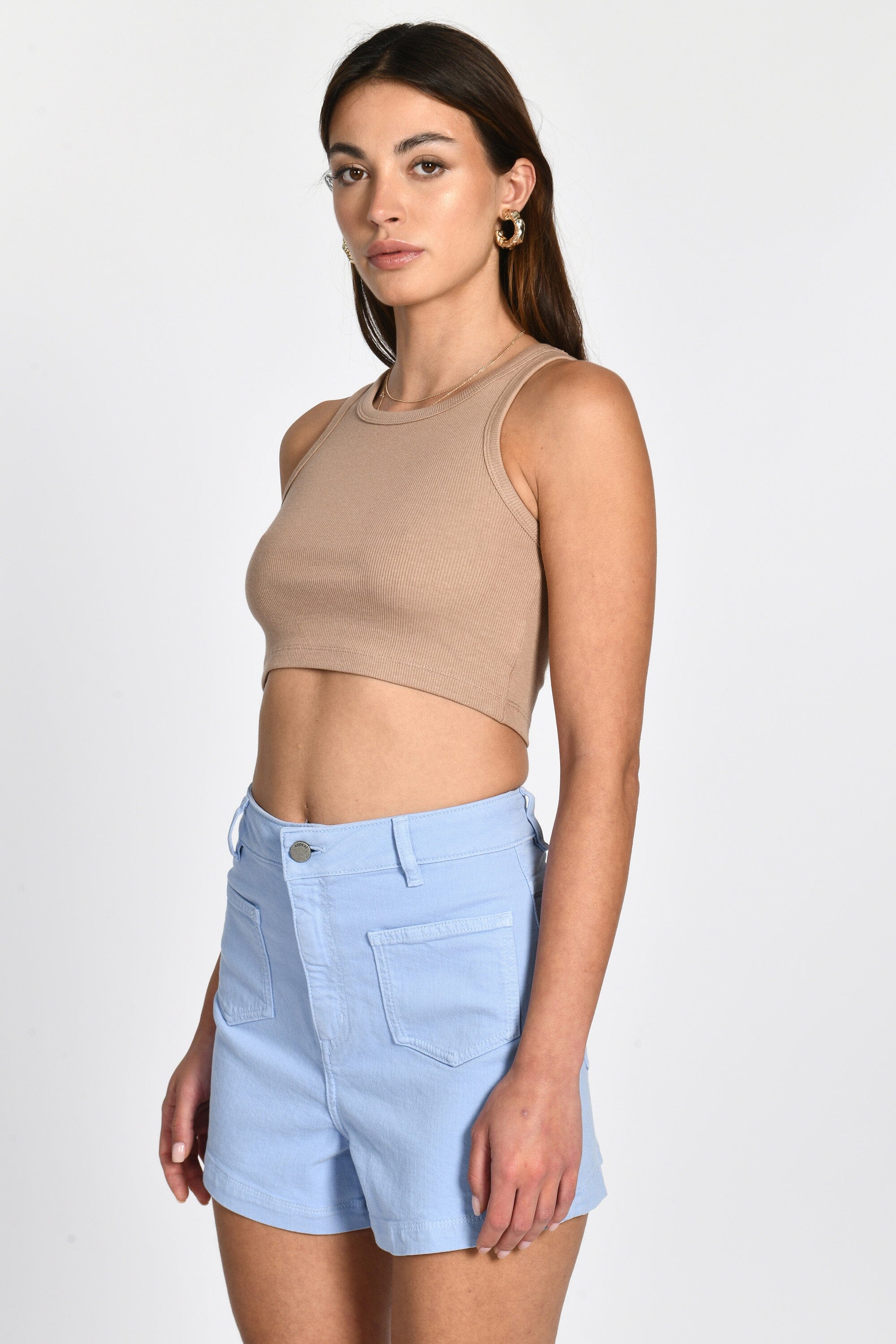 DEBARDEUR CÔTELÉ CHLOÉ BEIGE TEE SHIRT KOOKAI Mode Kookai