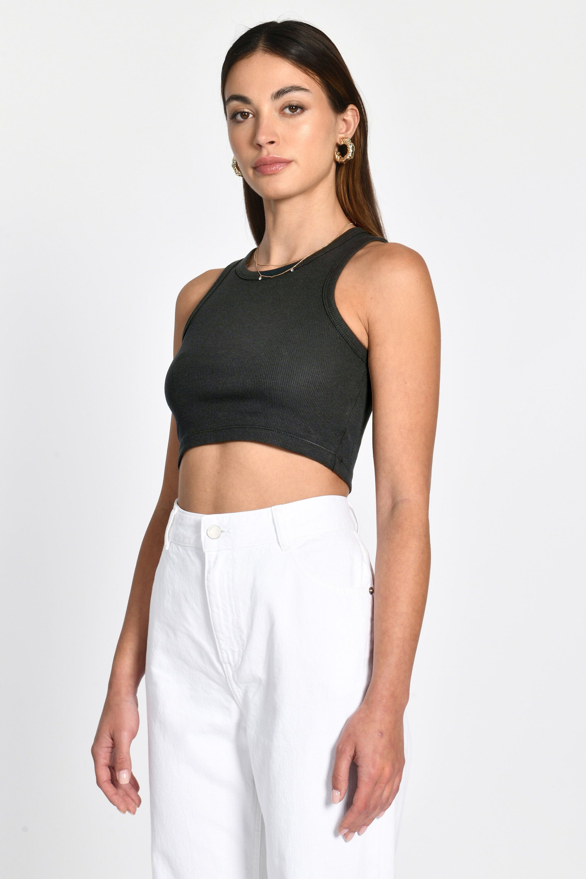 DEBARDEUR CÔTELÉ CHLOÉ NOIR TEE SHIRT KOOKAI Mode Kookai