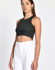 DEBARDEUR CÔTELÉ CHLOÉ NOIR TEE SHIRT KOOKAI Mode Kookai