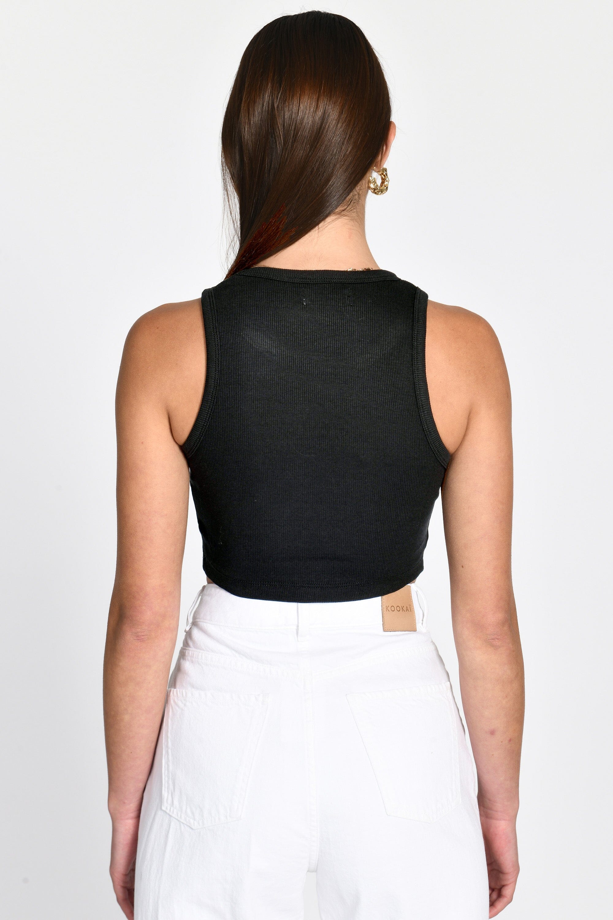 DEBARDEUR CÔTELÉ CHLOÉ NOIR TEE SHIRT KOOKAI Mode Kookai