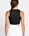 DEBARDEUR CÔTELÉ CHLOÉ NOIR TEE SHIRT KOOKAI Mode Kookai
