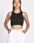 DEBARDEUR CÔTELÉ CHLOÉ NOIR TEE SHIRT KOOKAI Mode Kookai