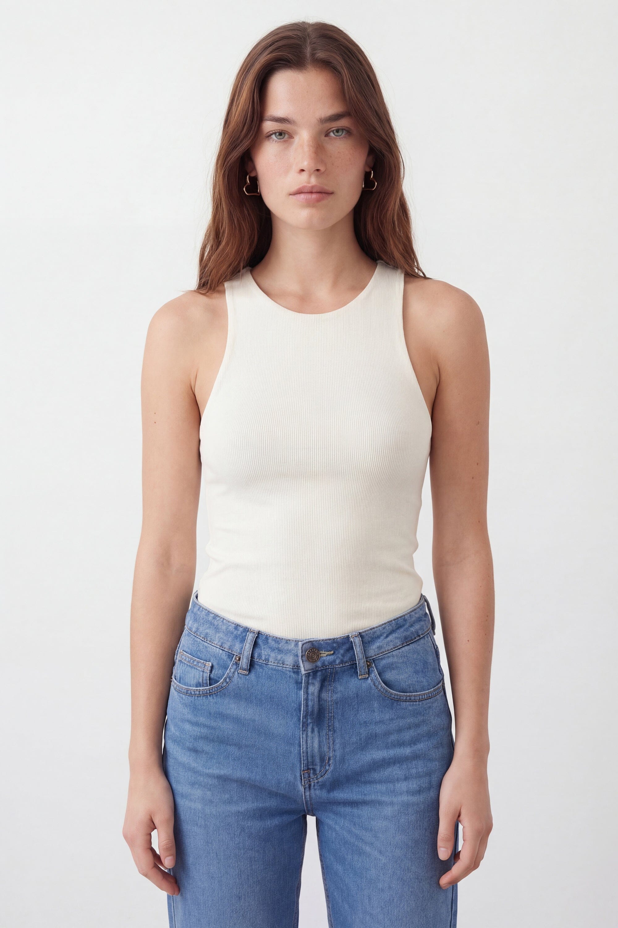 DEBARDEUR - JULIETTE - ECRU TEE SHIRT NEW KOOKAI Mode Kookai