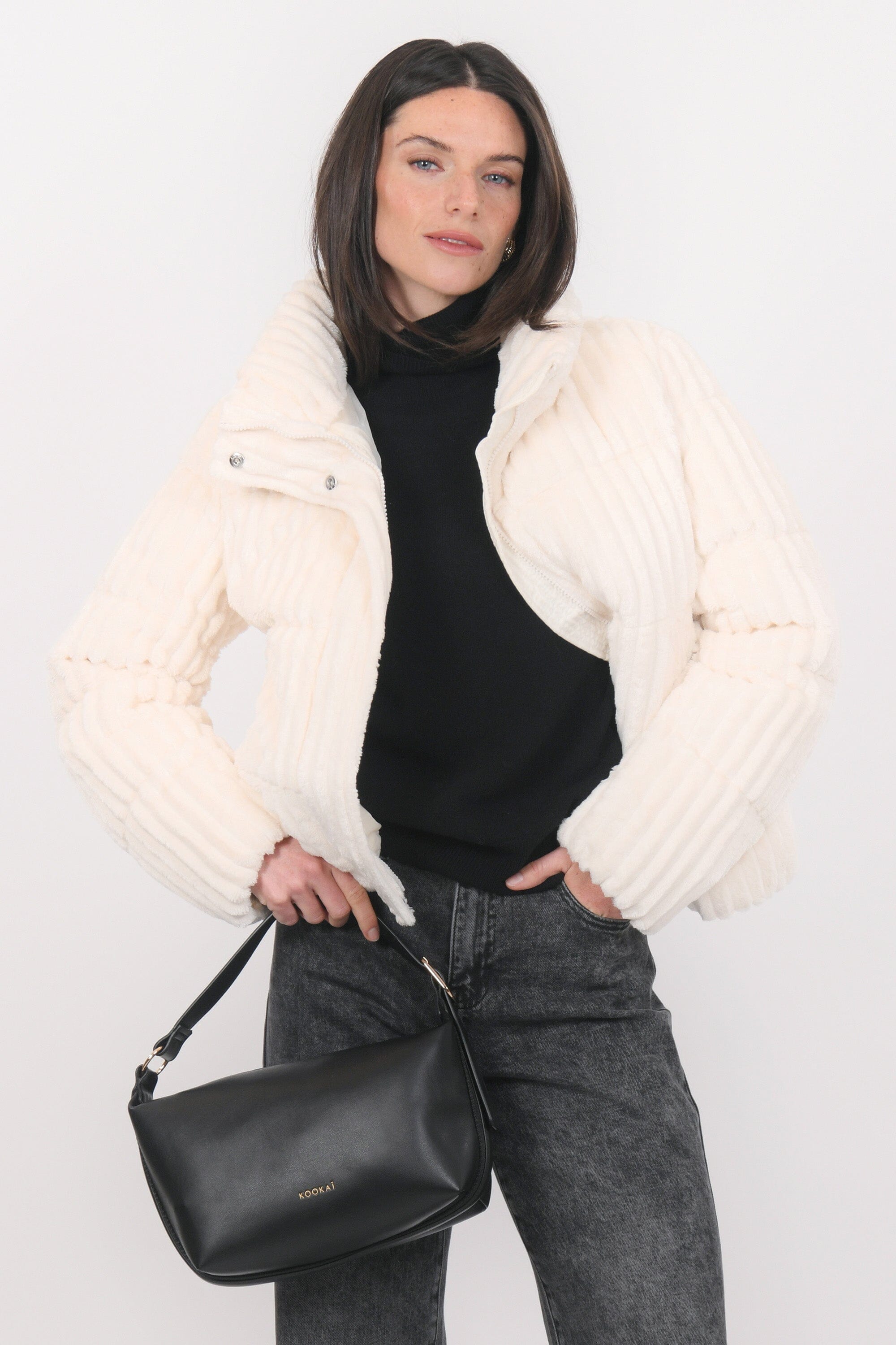 DOUDOUNE - BRYAN - CREME MANTEAU NEW KOOKAI Mode Kookai