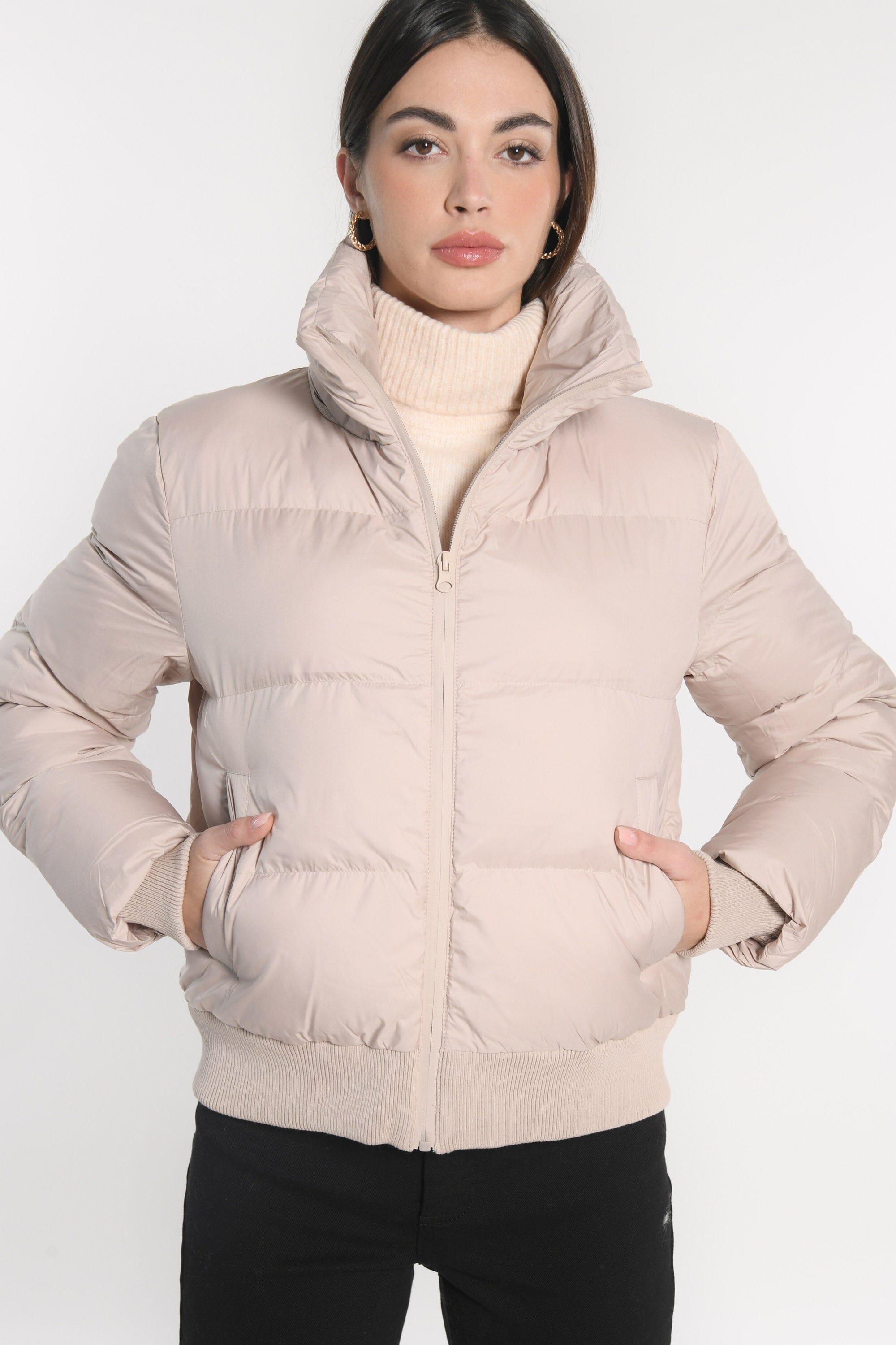 DOUDOUNE COURTE KAREN BEIGE MANTEAU KOOKAI Mode Kookai