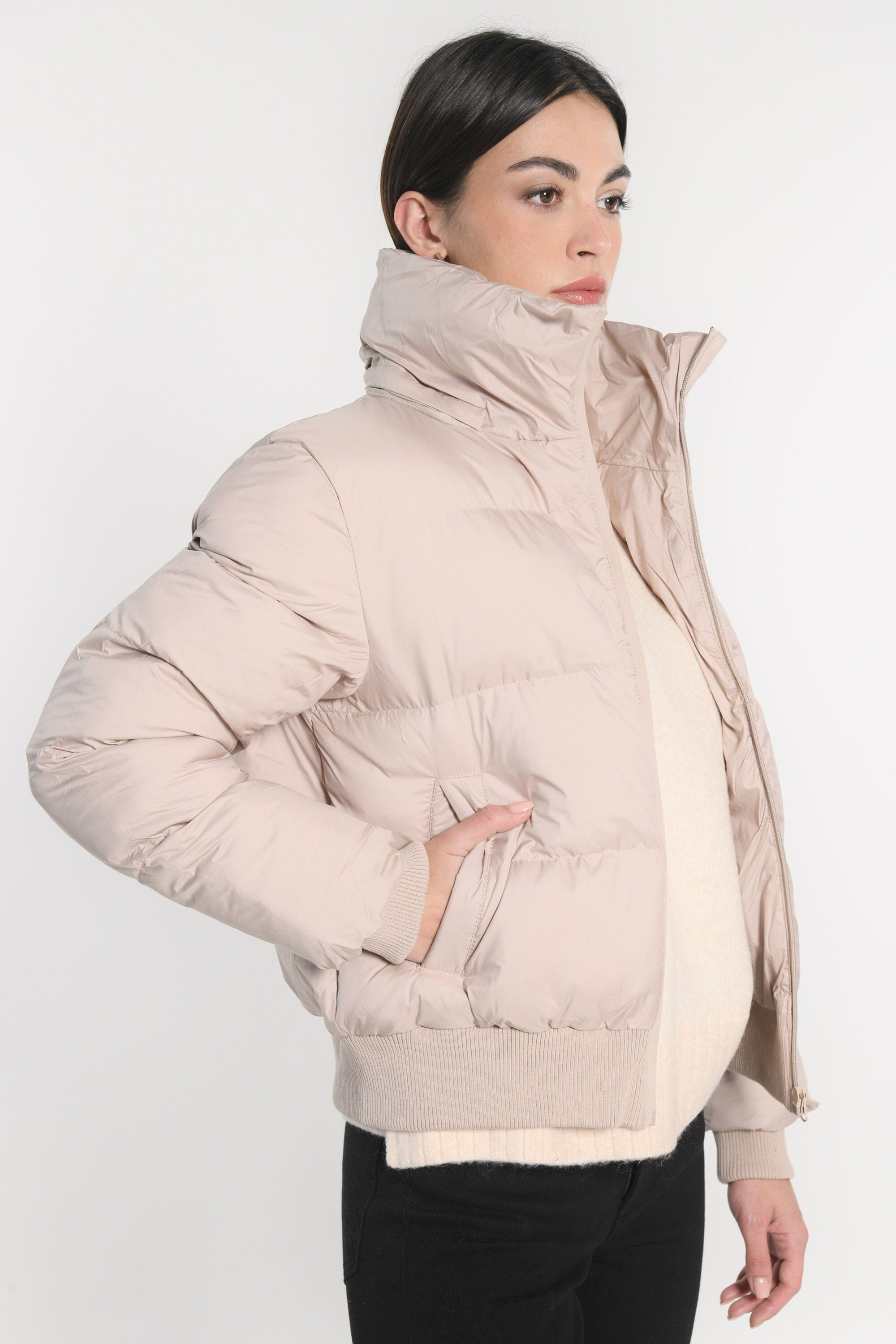 DOUDOUNE COURTE KAREN BEIGE MANTEAU KOOKAI Mode Kookai
