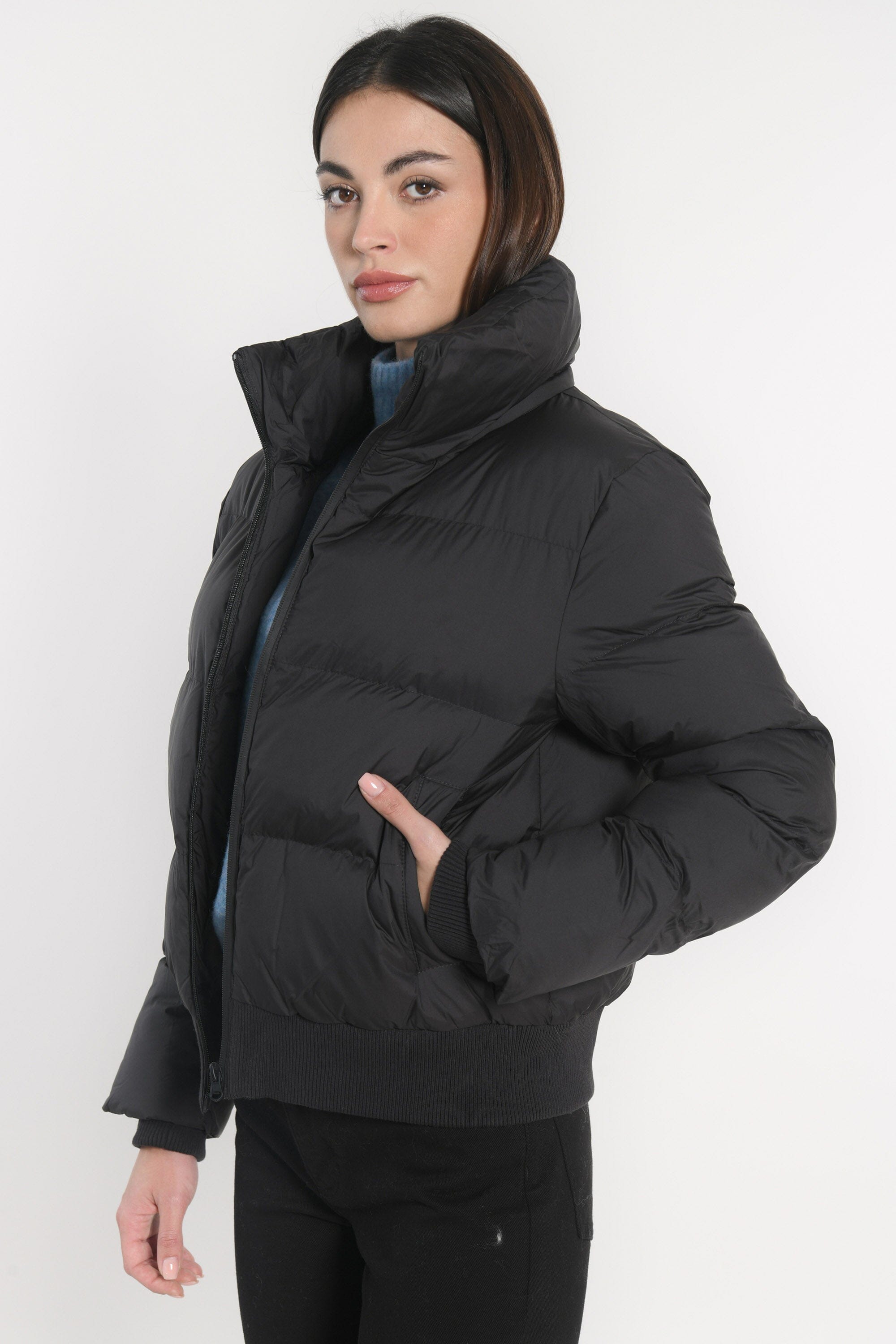 DOUDOUNE COURTE KAREN NOIR MANTEAU KOOKAI Mode Kookai