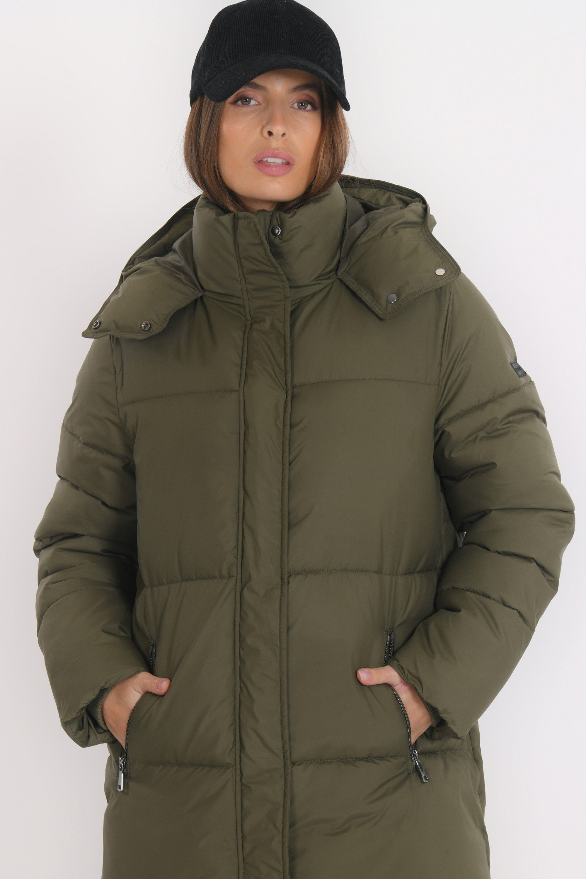 DOUDOUNE LONGUE - BAXTER - KHAKI MANTEAU NEW KOOKAI Mode Kookai