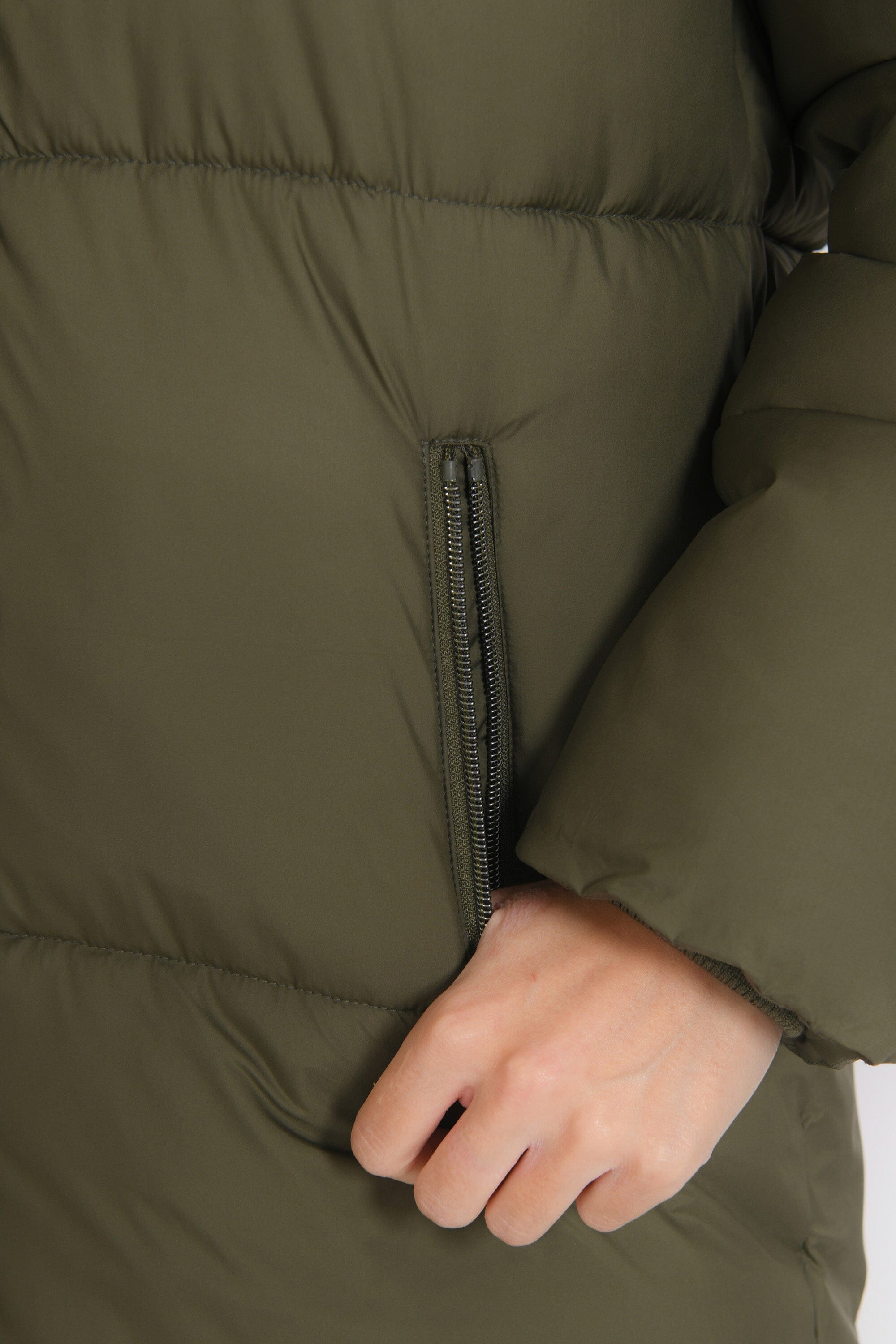 DOUDOUNE LONGUE - BAXTER - KHAKI MANTEAU NEW KOOKAI Mode Kookai