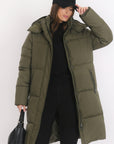 DOUDOUNE LONGUE - BAXTER - KHAKI MANTEAU NEW KOOKAI Mode Kookai