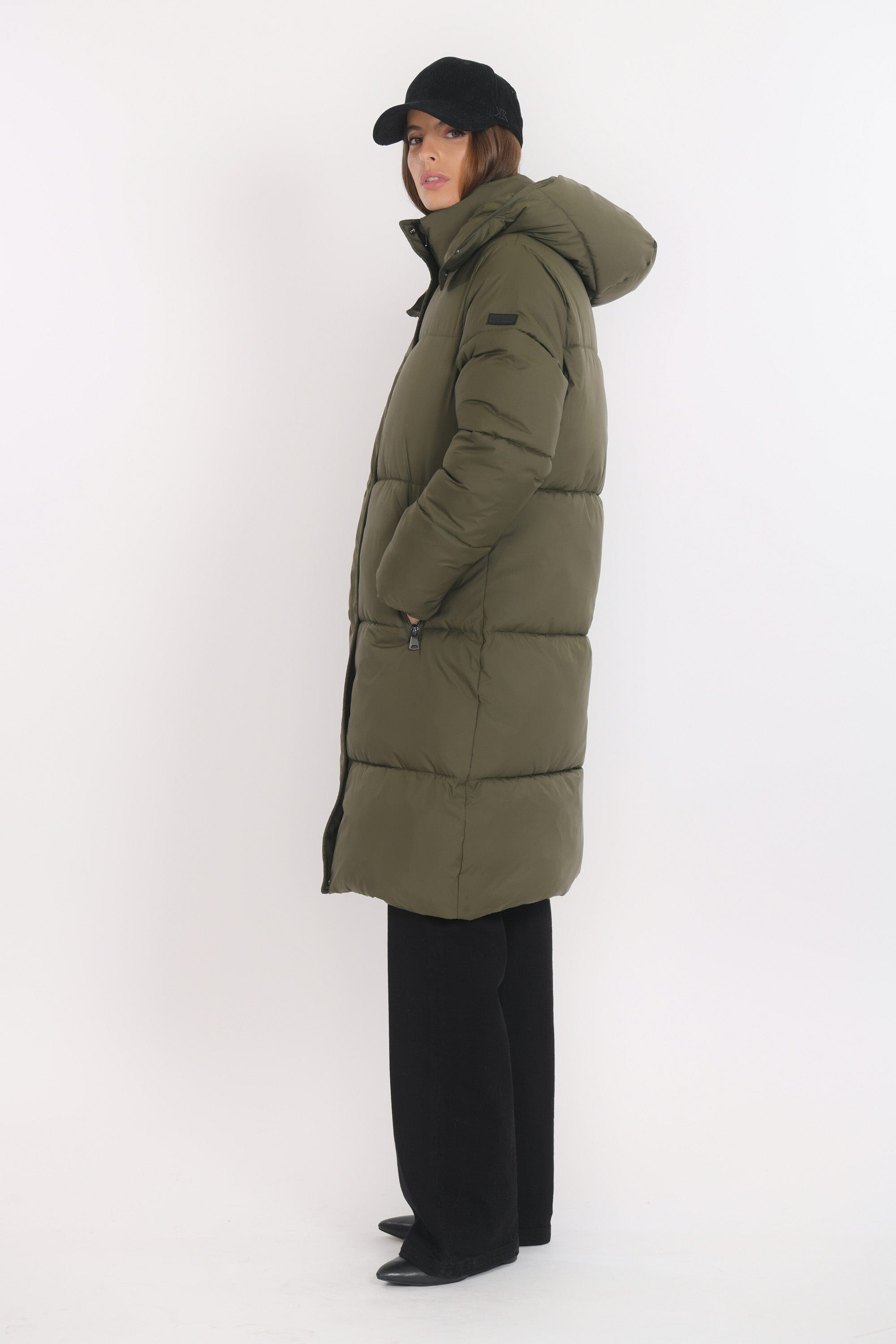 DOUDOUNE LONGUE - BAXTER - KHAKI MANTEAU NEW KOOKAI Mode Kookai