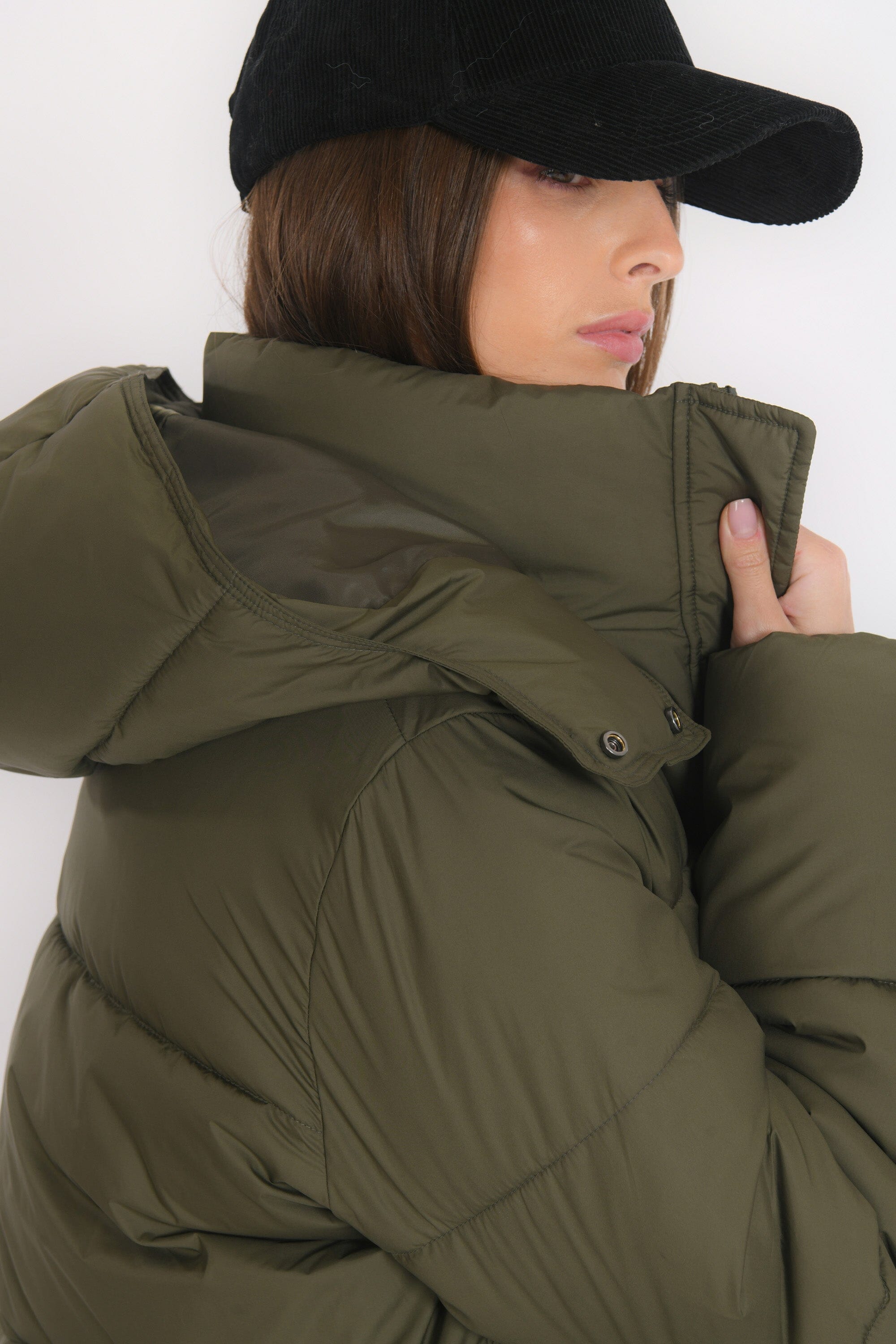 DOUDOUNE LONGUE - BAXTER - KHAKI MANTEAU NEW KOOKAI Mode Kookai