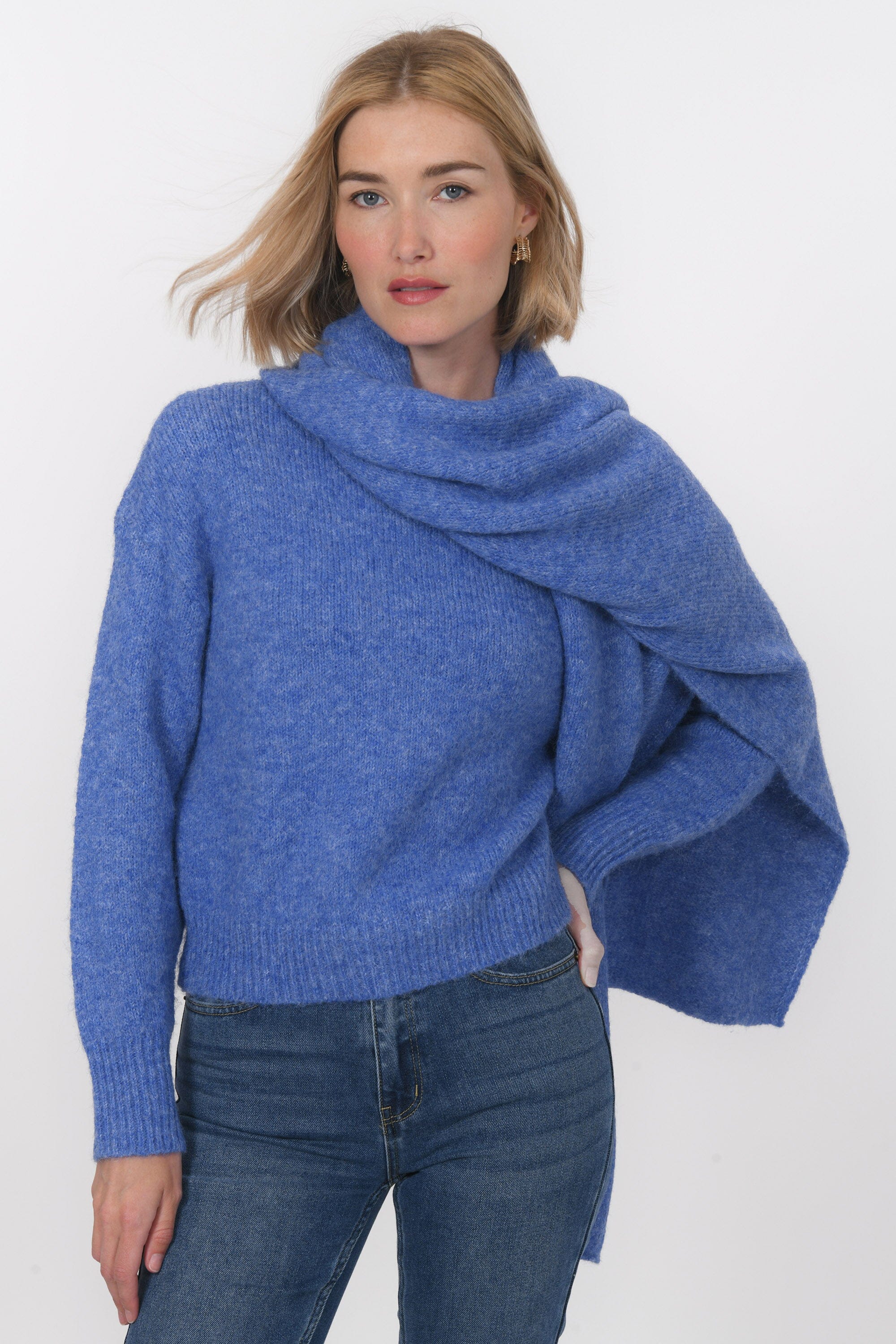 ECHARPE - BIANCA - BLEU ACCESSOIRES NEW KOOKAI Mode Kookai