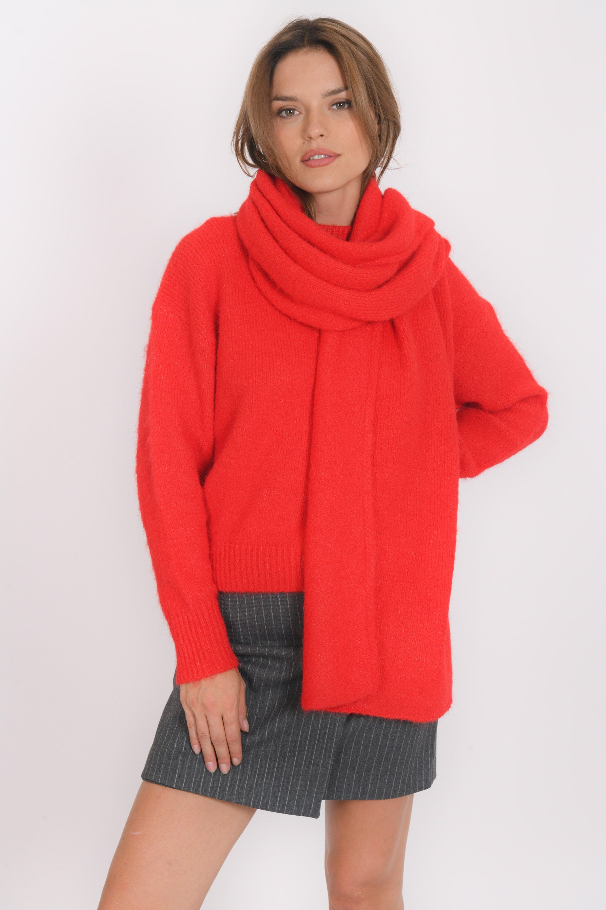 ECHARPE - BIANCA - ROUGE ACCESSOIRES NEW KOOKAI Mode Kookai