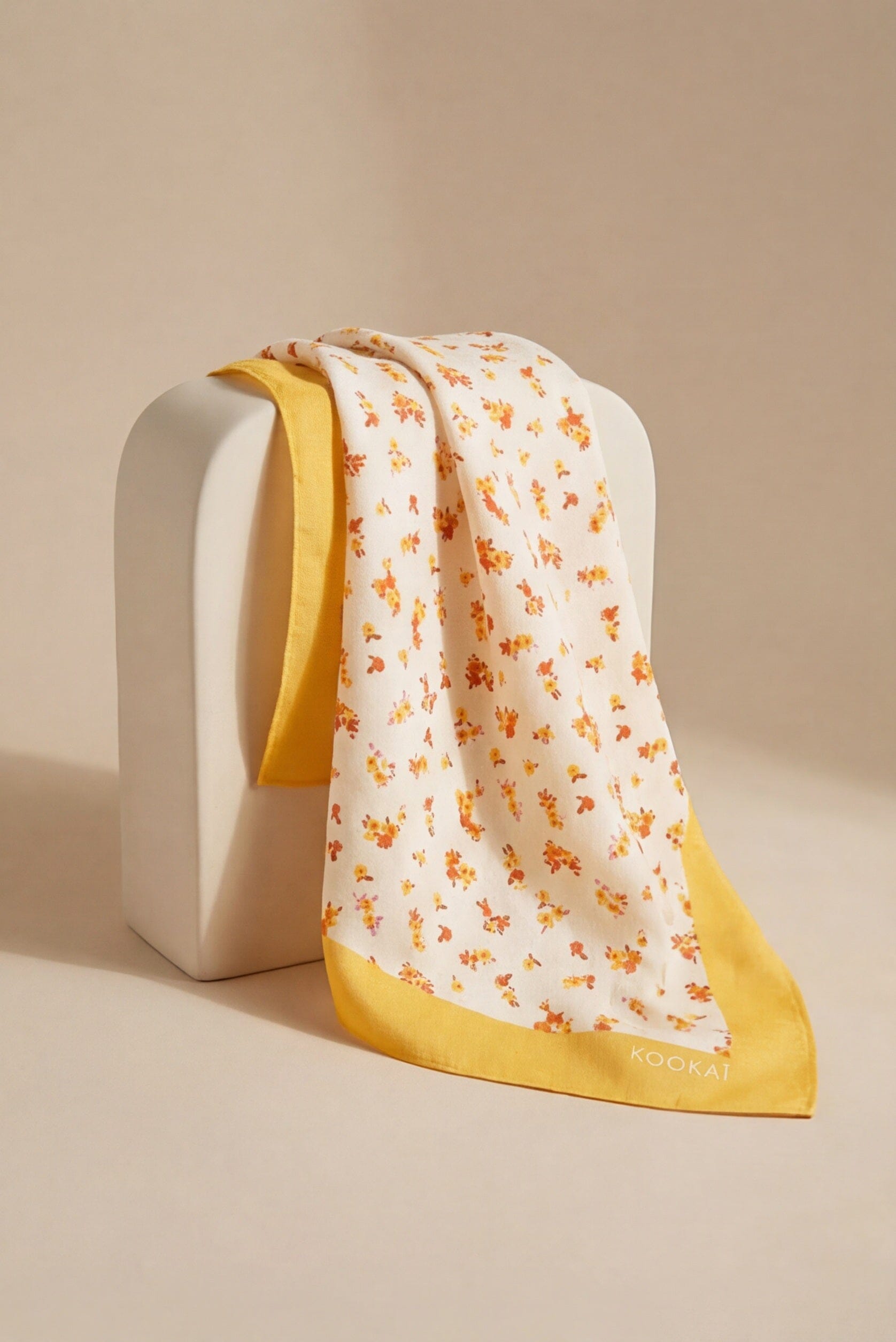 FOULARD 100% COTON - CLEMENCE - VANILLE ACCESSOIRES NEW KOOKAI Mode Kookai