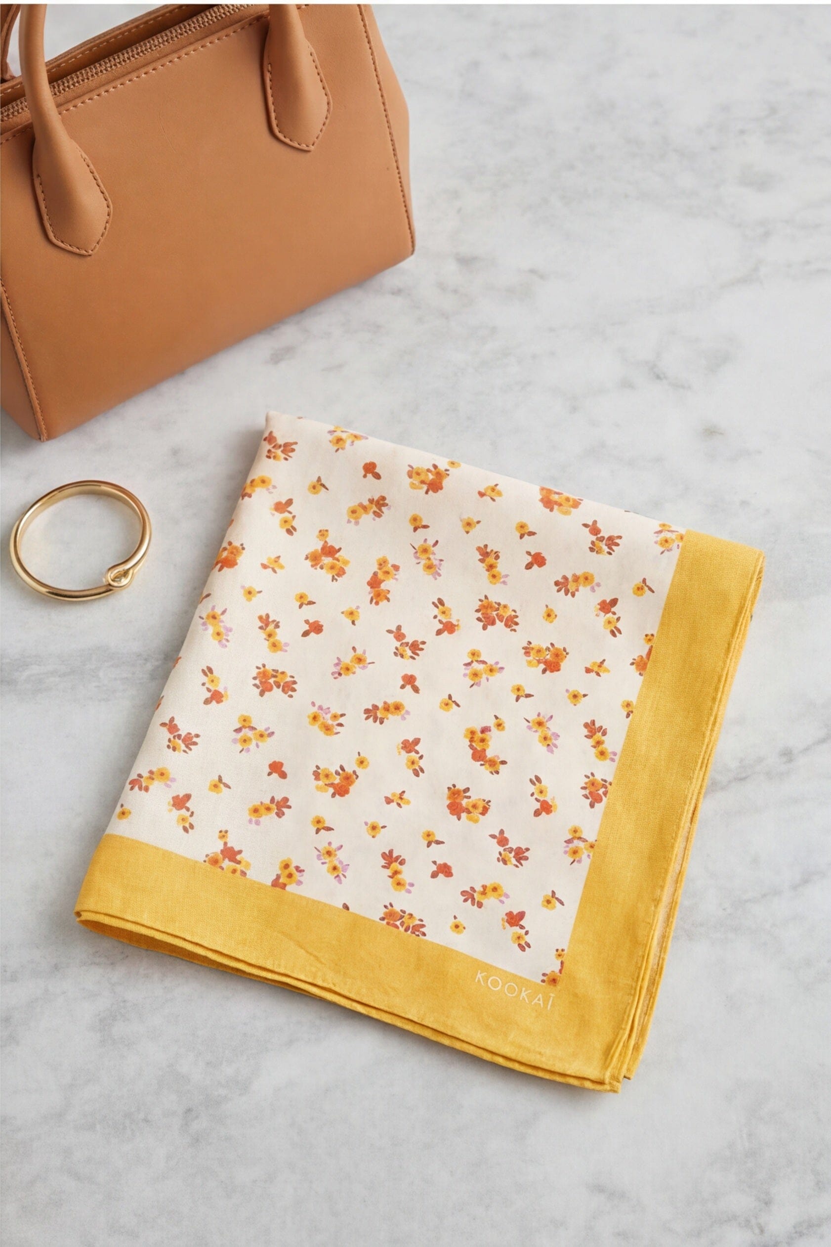 FOULARD 100% COTON - CLEMENCE - VANILLE ACCESSOIRES NEW KOOKAI Mode Kookai