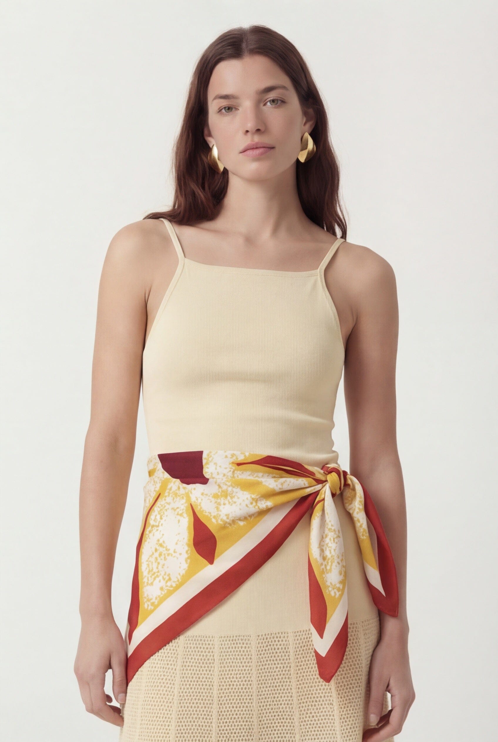 FOULARD COTON - CORAL - TERRACOTTA ACCESSOIRES NEW KOOKAI Mode Kookai
