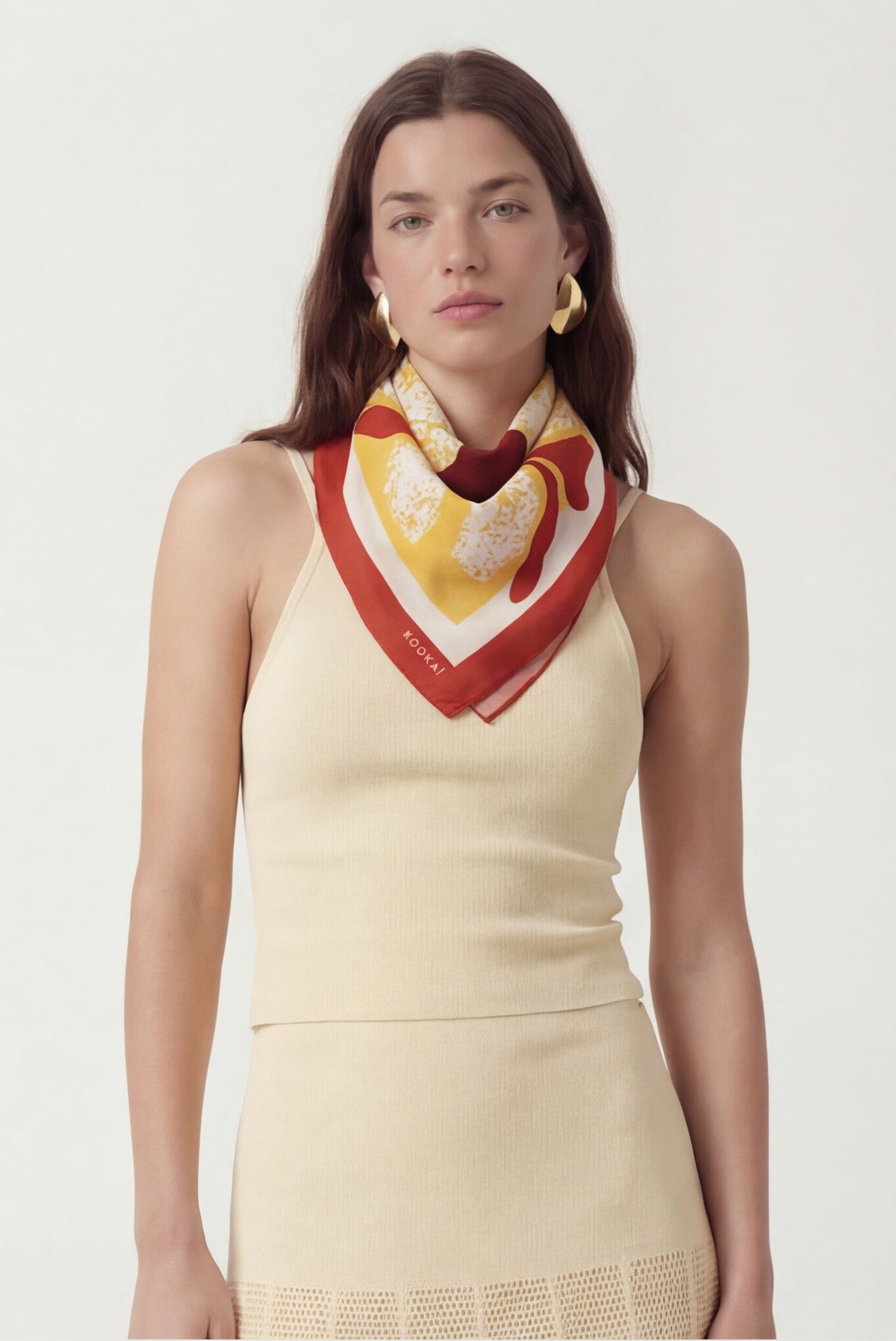 FOULARD COTON - CORAL - TERRACOTTA ACCESSOIRES NEW KOOKAI Mode Kookai