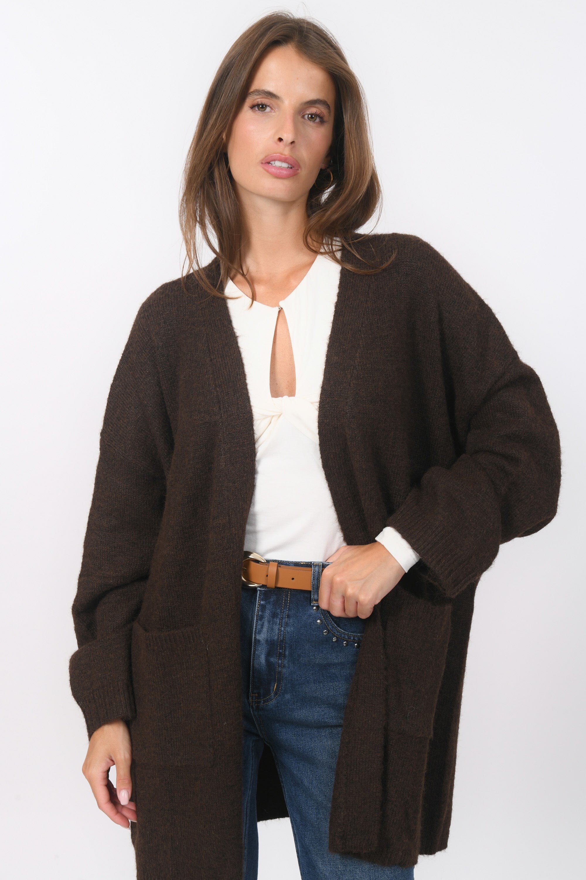 GILET - BIANCA - CHOCOLAT GILET NEW KOOKAI Mode Kookai