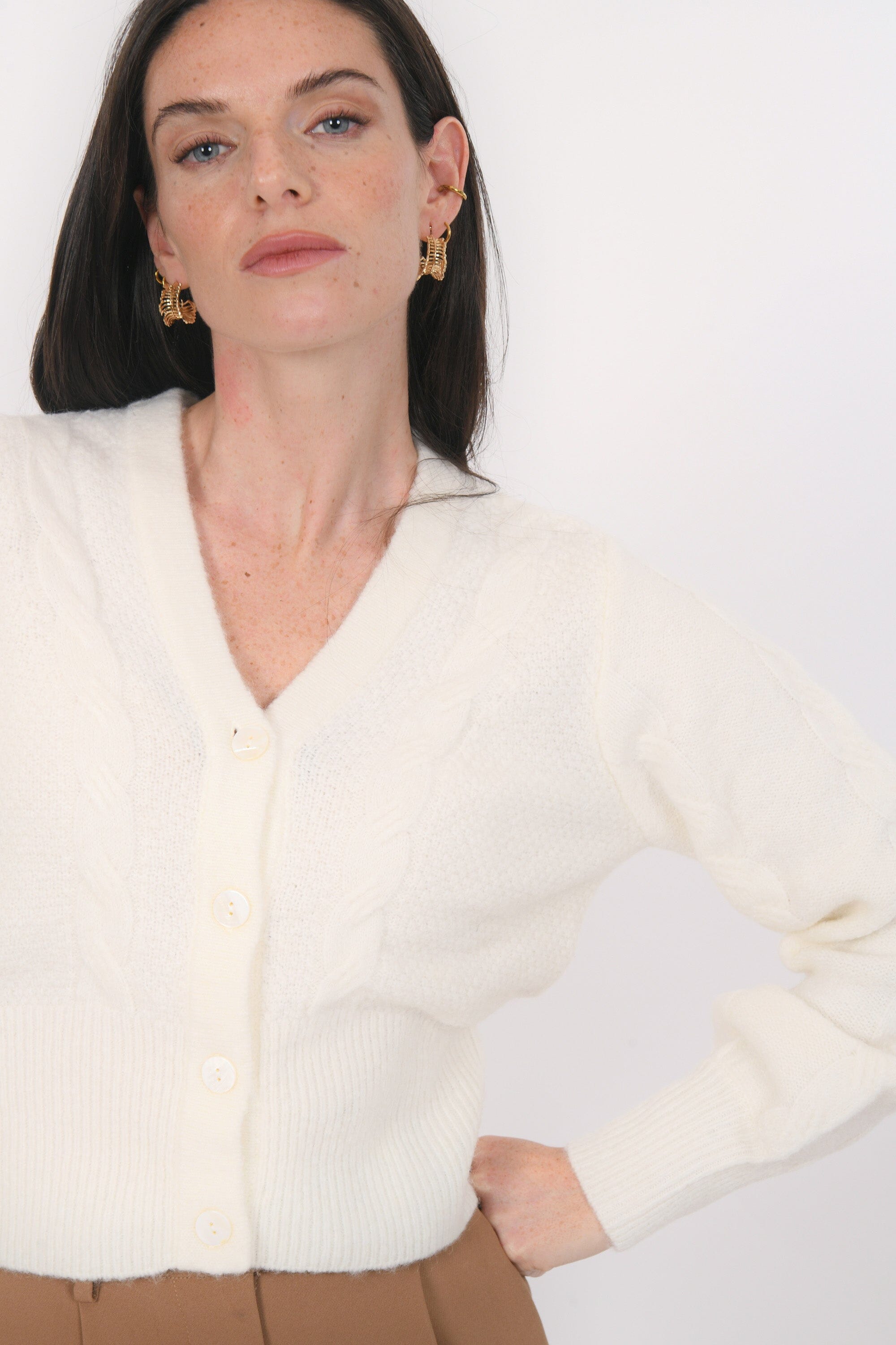 GILET - BRUNELLE - ECRU GILET NEW KOOKAI Mode Kookai