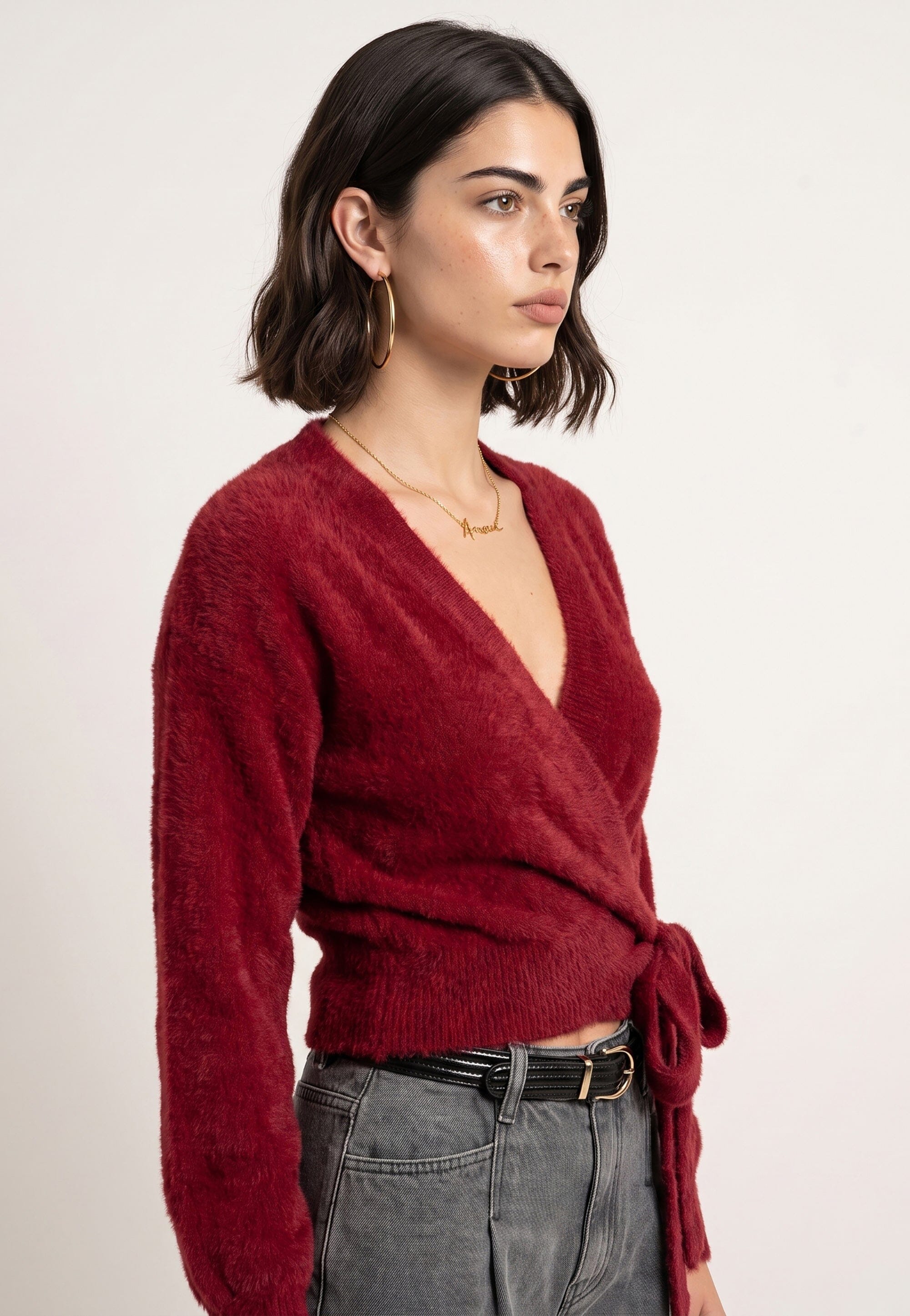 GILET CACHE-COEUR - BELEN - BORDEAUX GILET NEW KOOKAI Mode Kookai