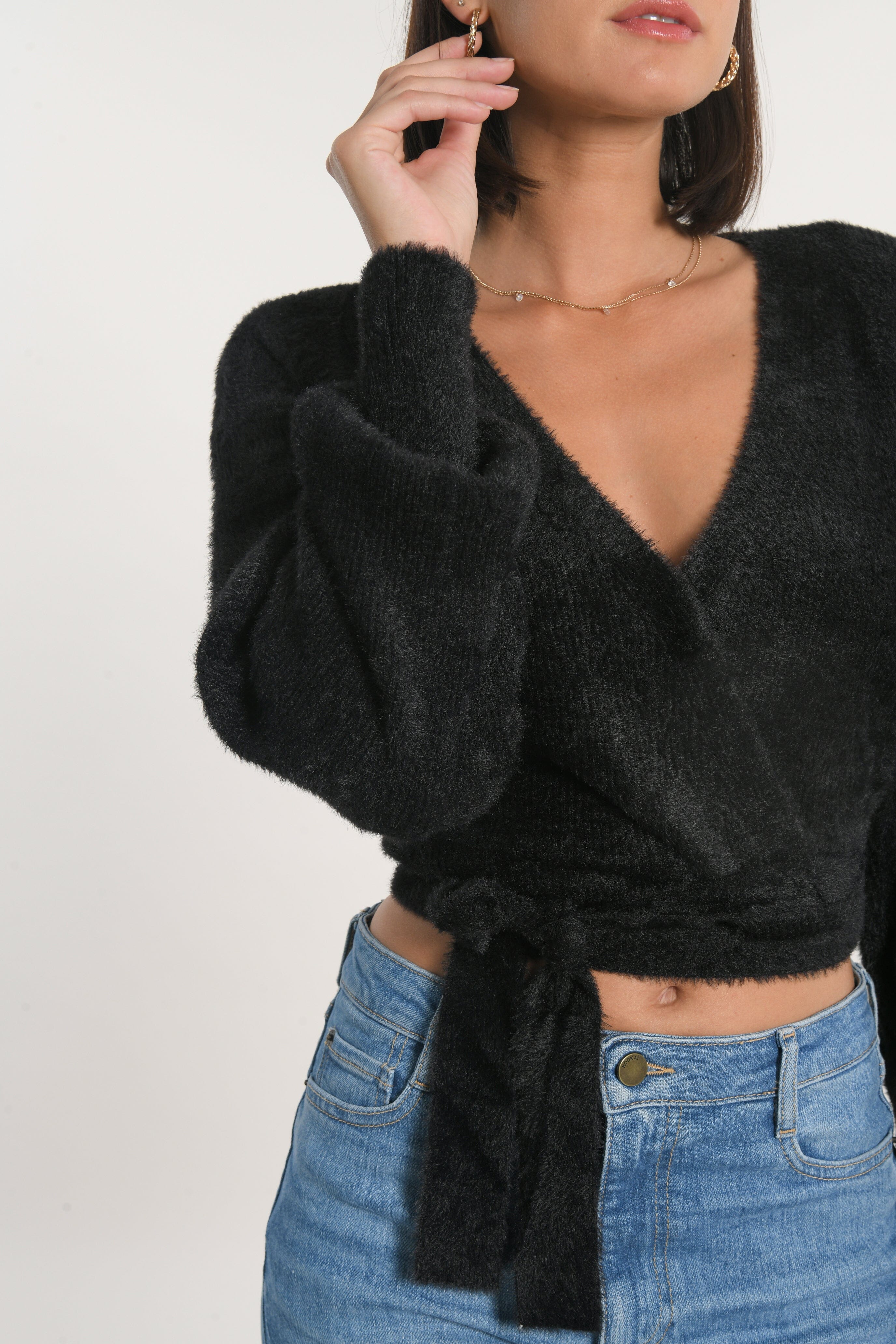 GILET CACHE-CŒUR MYLO NOIR GILET KOOKAI Mode Kookai