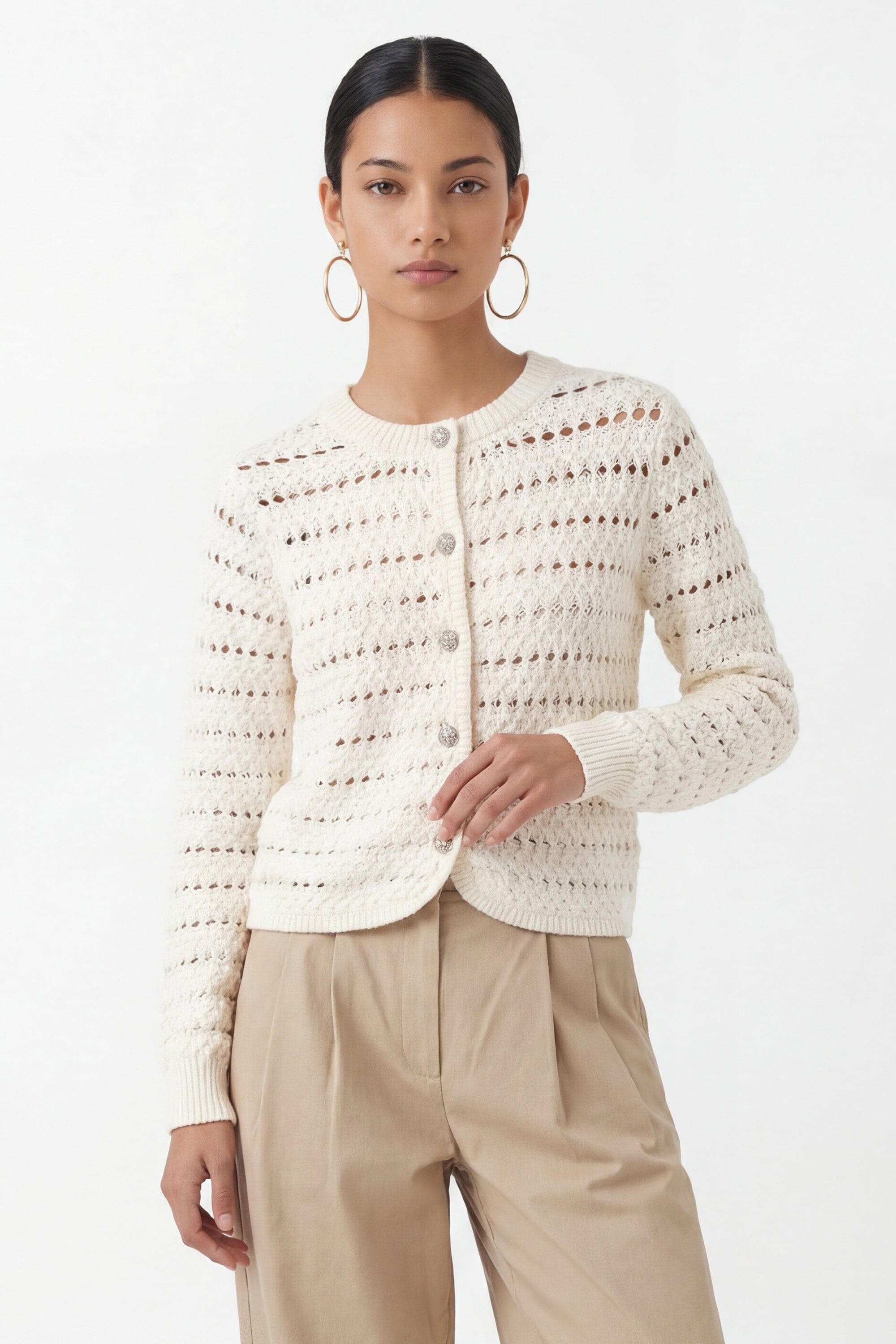 GILET - CLUNY - ECRU GILET NEW KOOKAI Mode Kookai