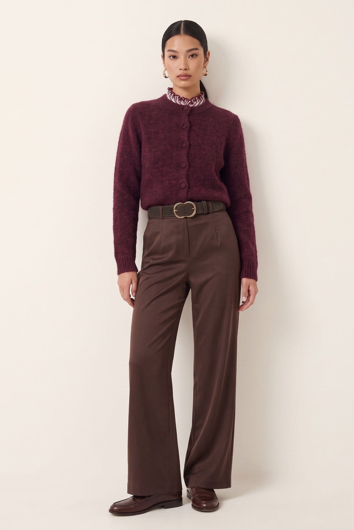 GILET COURT - DELPHINE - BORDEAUX GILET NEW KOOKAI Mode Kookai