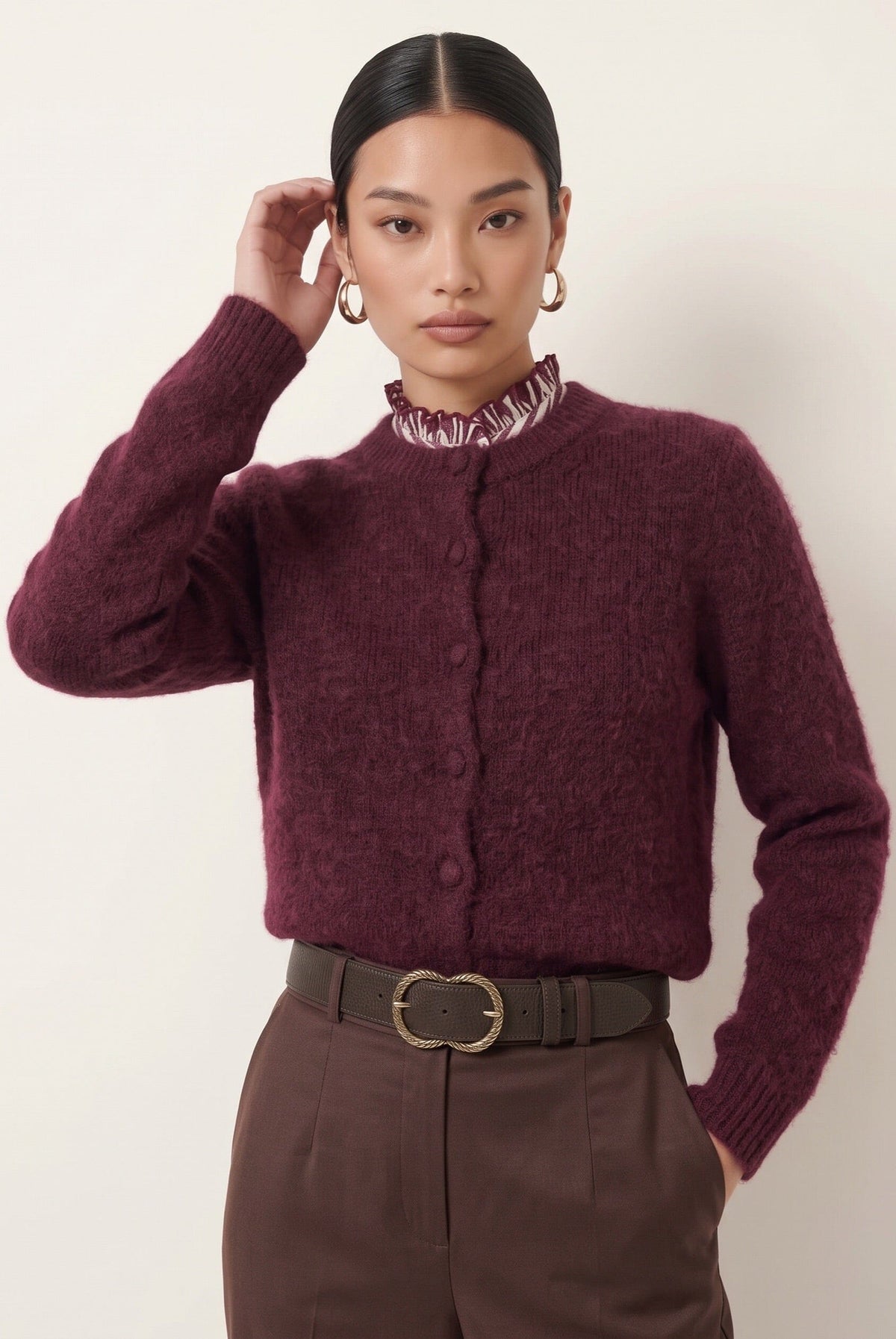 GILET COURT - DELPHINE - BORDEAUX GILET NEW KOOKAI Mode Kookai