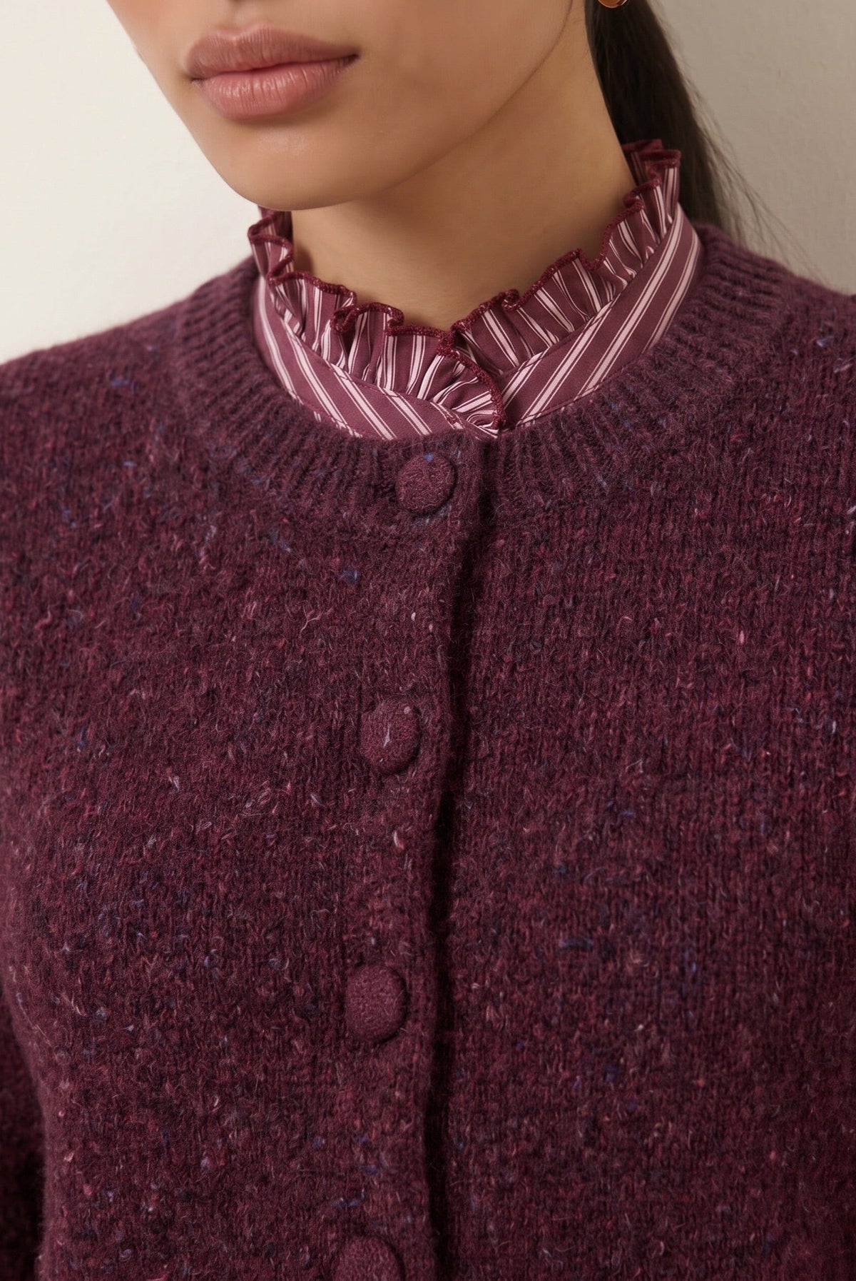 GILET COURT - DELPHINE - BORDEAUX GILET NEW KOOKAI Mode Kookai