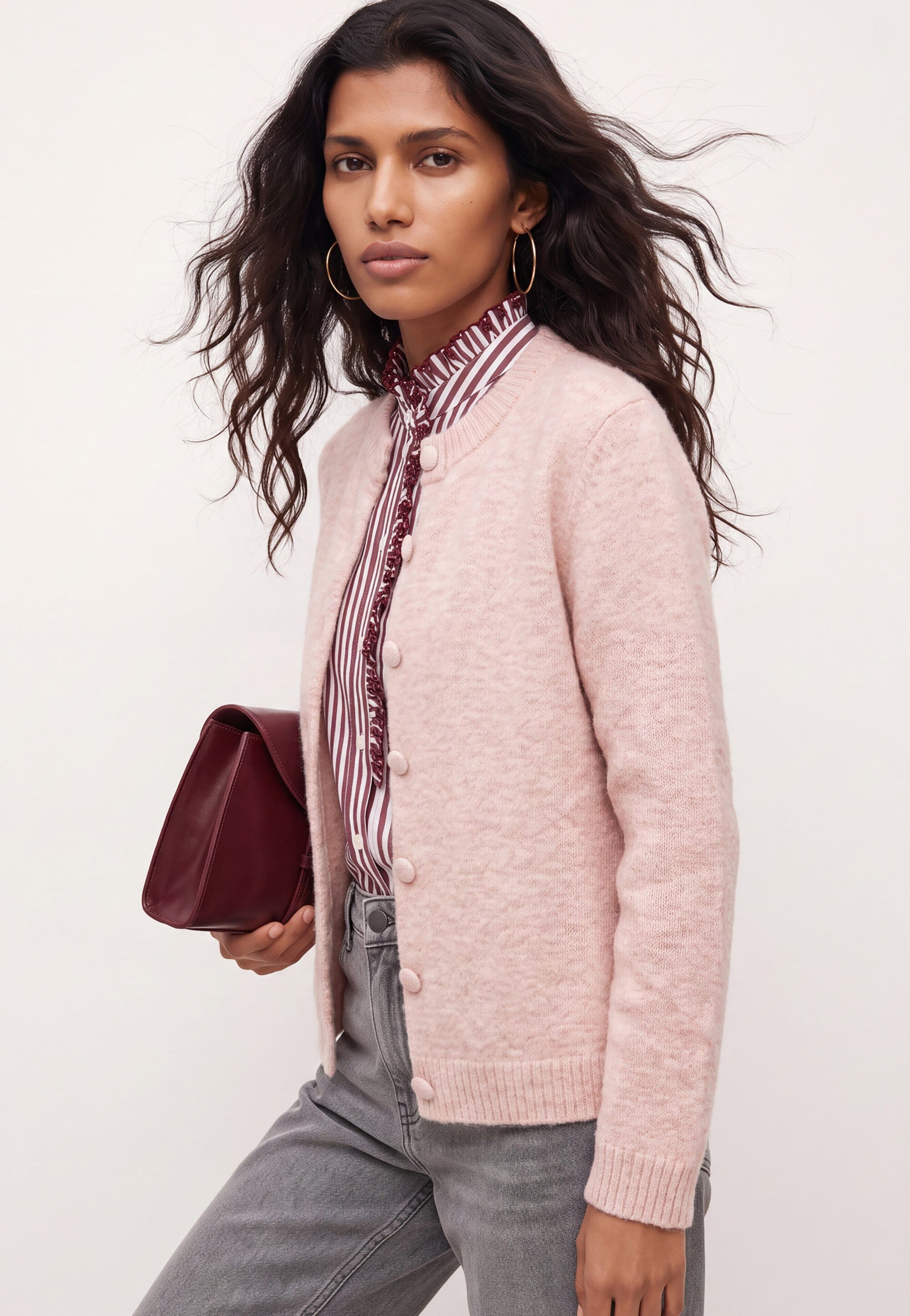 GILET COURT - DELPHINE - ROSE GILET NEW KOOKAI Mode Kookai