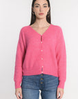 GILET COURT SOLANGE FUSHIA GILET KOOKAI Mode Kookai