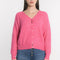 GILET COURT SOLANGE FUSHIA GILET KOOKAI Mode Kookai