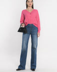 GILET COURT SOLANGE FUSHIA GILET KOOKAI Mode Kookai