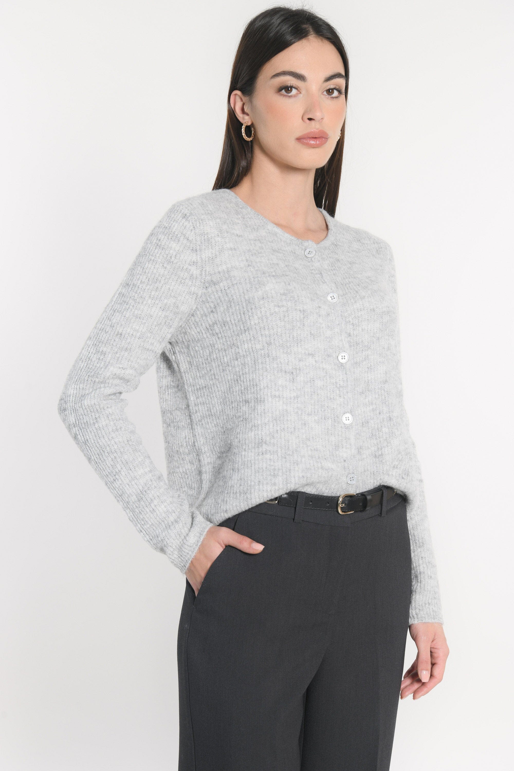 GILET DANNA GRIS CHINÉ GILET KOOKAI Mode Kookai