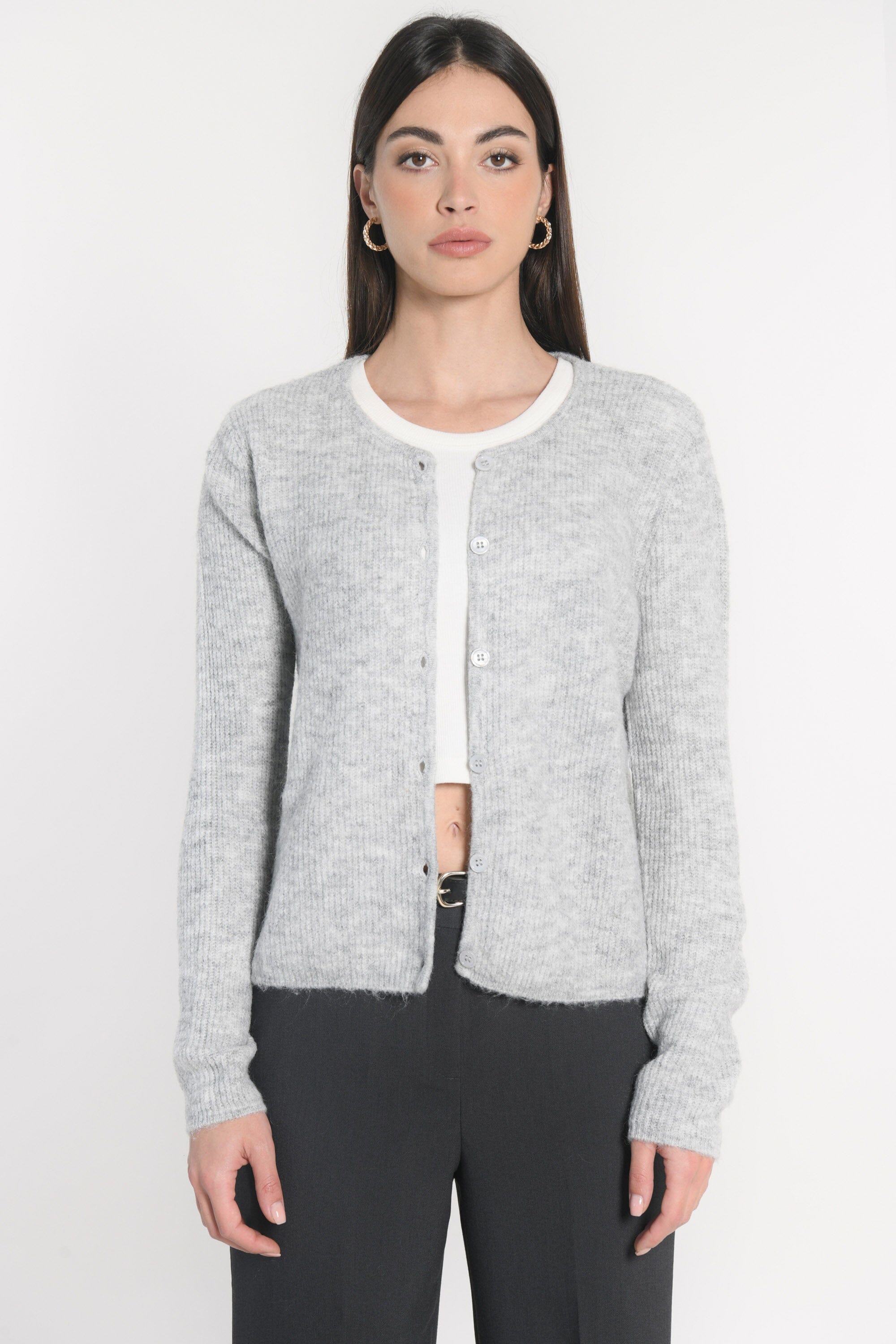 GILET DANNA GRIS CHINÉ GILET KOOKAI Mode Kookai