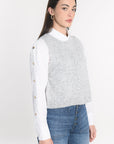 GILET JOANA GRIS CHINÉ GILET KOOKAI Mode Kookai