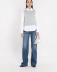 GILET JOANA GRIS CHINÉ GILET KOOKAI Mode Kookai