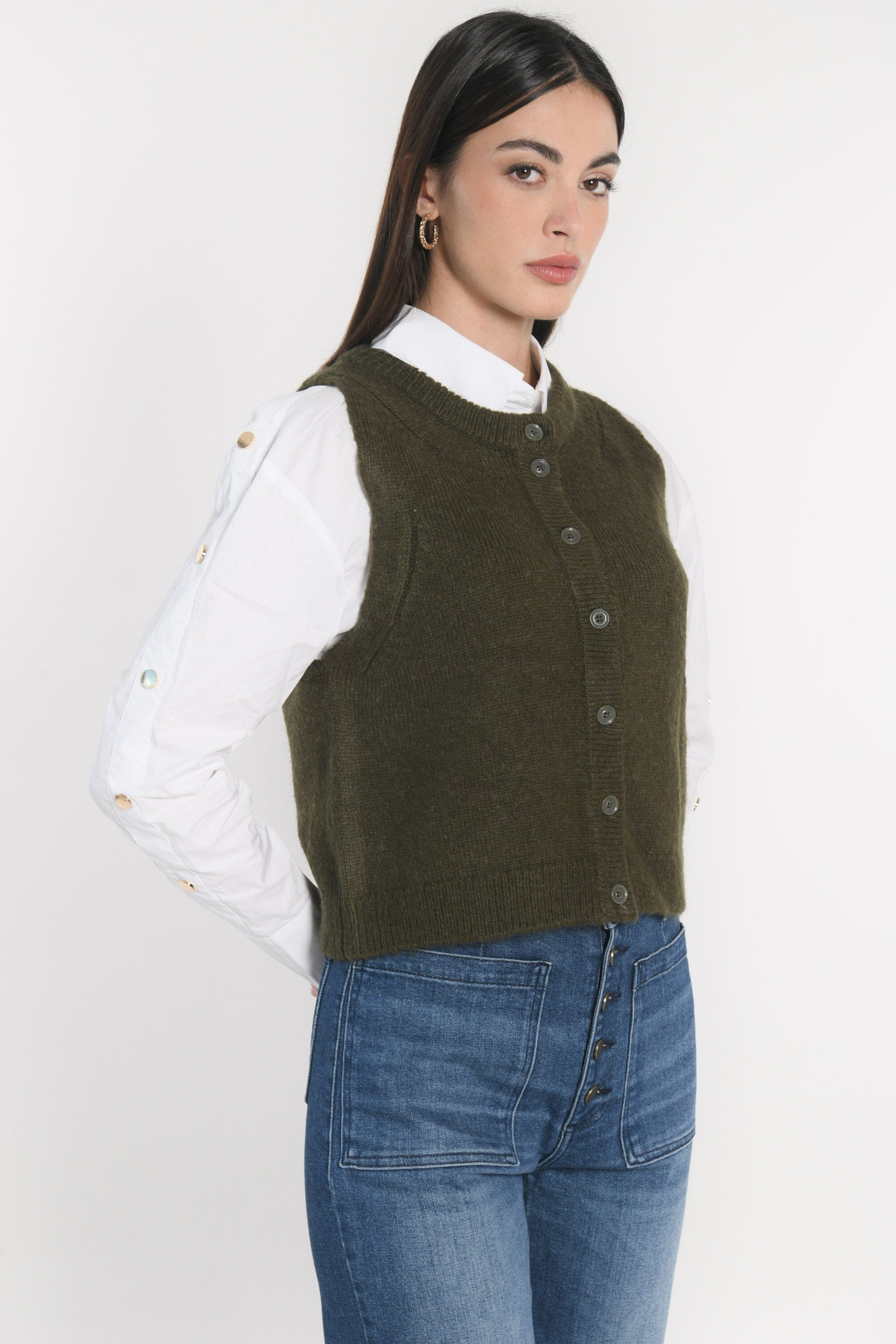 GILET JOANA KAKI GILET KOOKAI Mode Kookai