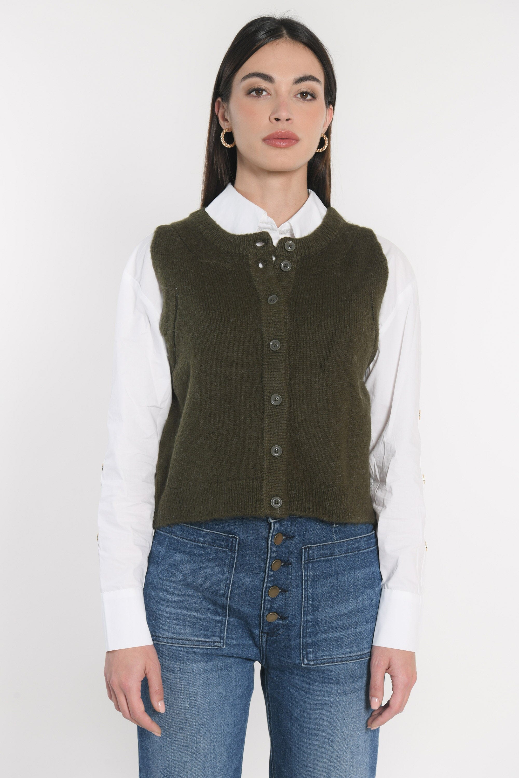 GILET JOANA KAKI GILET KOOKAI Mode Kookai