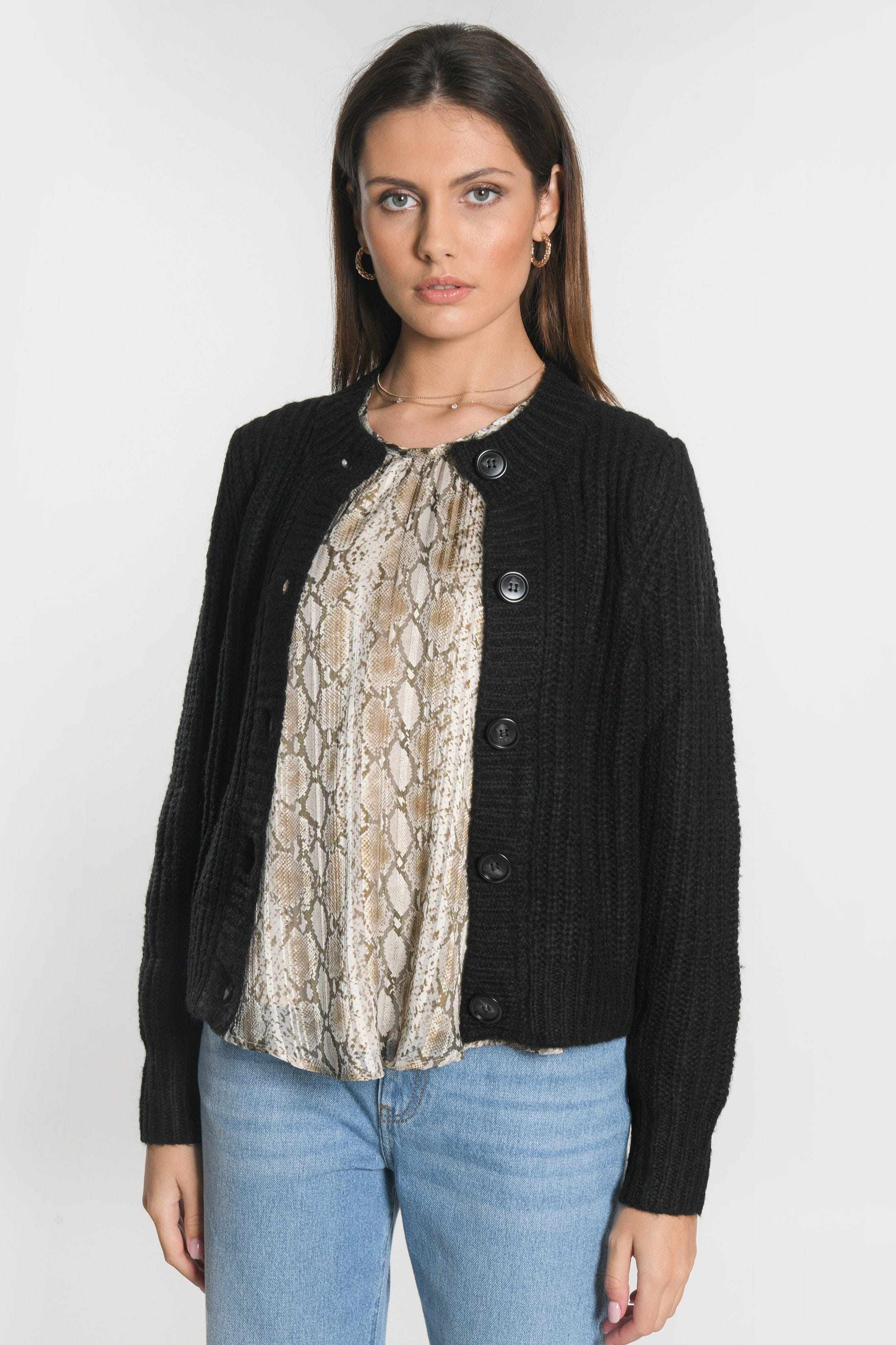 GILET LANA NOIR GILET KOOKAI Mode Kookai